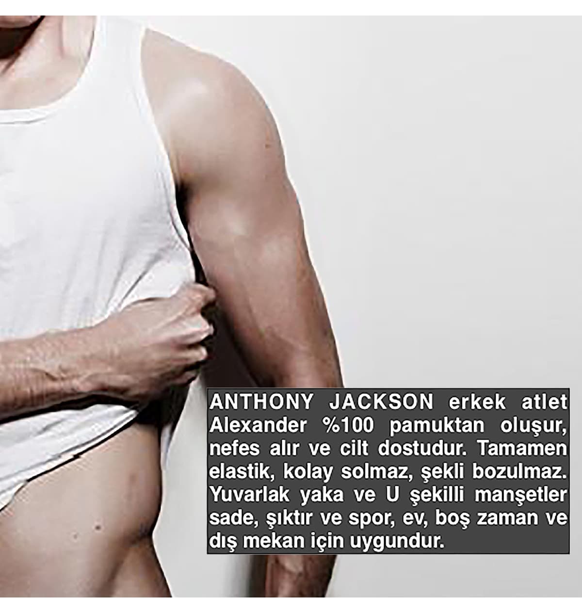 رکابی مردانه ANTHONY JACKSON مدل Alexander پک 5'li نخ پنبه ارگانیک شانهشده رکابی مردانه ANTHONY JACKSON مدل Alexander پک 5'li نخ پنبه ارگانیک شانهشده