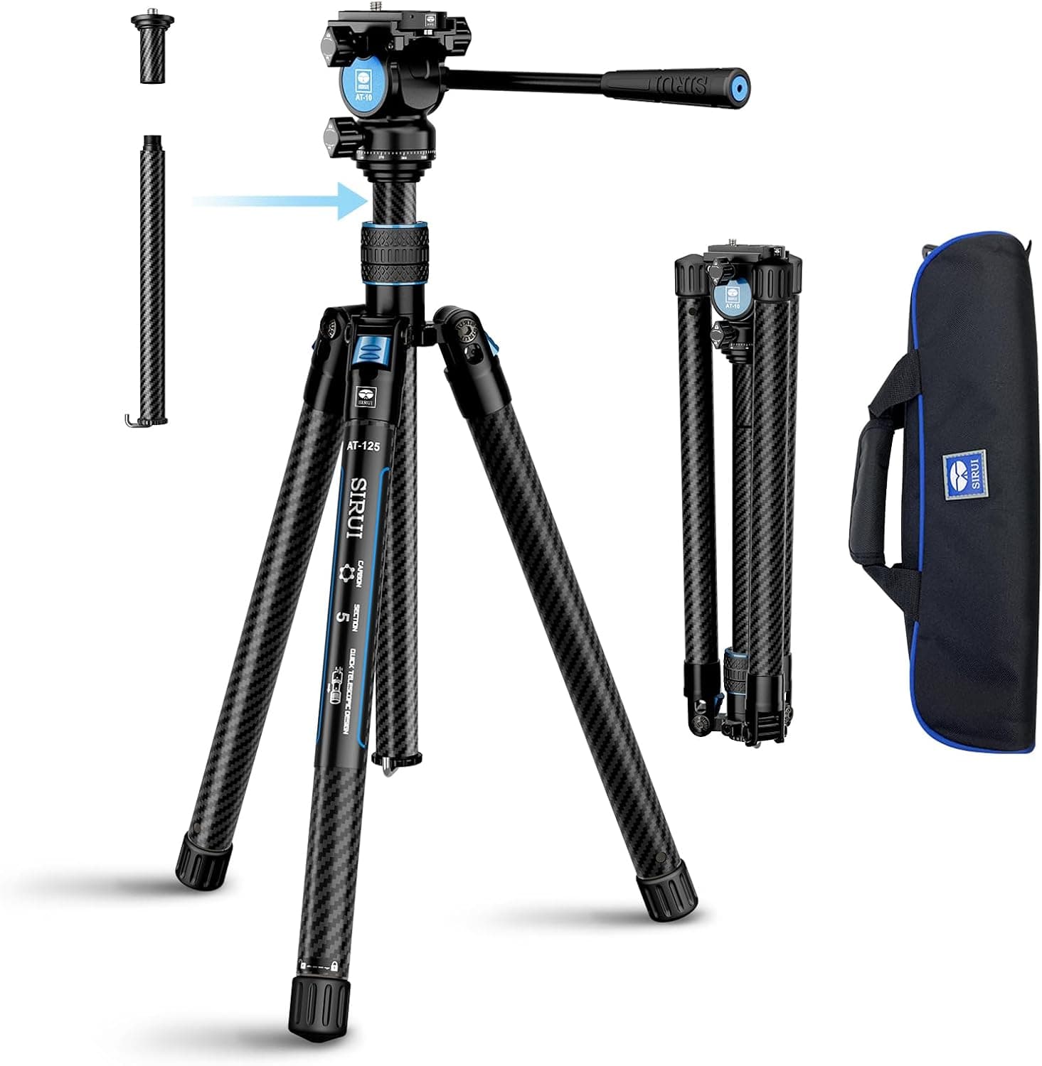 سهپایه سفری کربنی Sirui با هد B00K و صفحه Arca Swiss مدل Traveler 5CX سهپایه سفری کربنی Sirui با هد B00K و صفحه Arca Swiss مدل Traveler 5CX