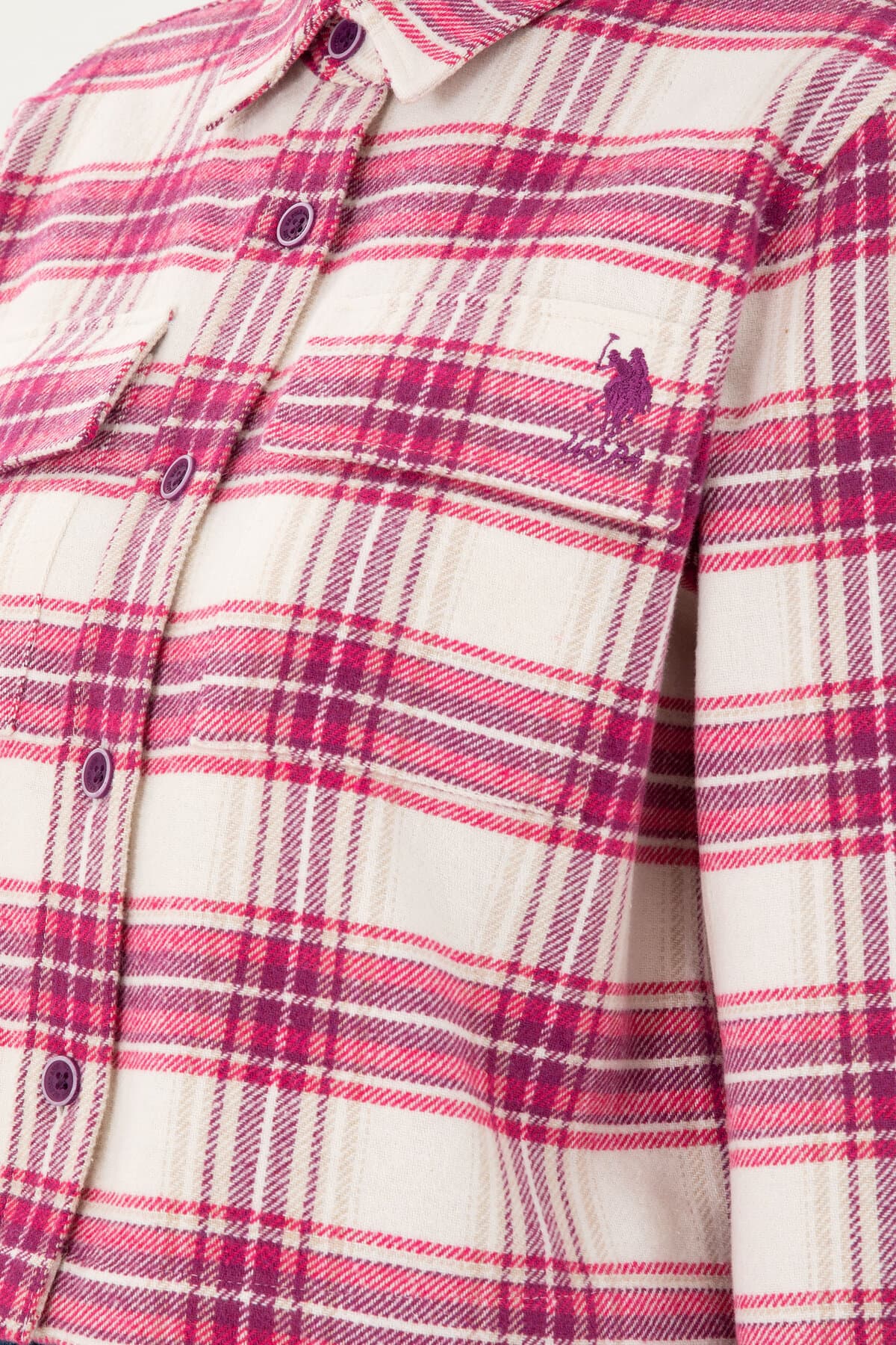 پیراهن زنانه U.S. Polo Assn. بنفش آستین بلند مدل 50291115-VR037 پیراهن زنانه U.S. Polo Assn. بنفش آستین بلند مدل 50291115-VR037