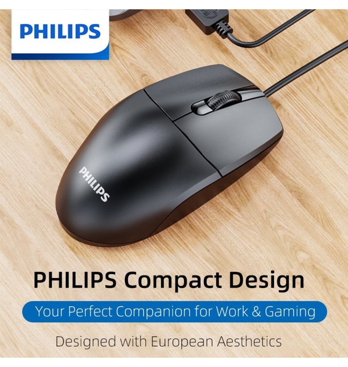 موس باسیم Philips مدل Spk7247 کابل 1.8 متری 1200DPI موس باسیم Philips مدل Spk7247 کابل 1.8 متری 1200DPI
