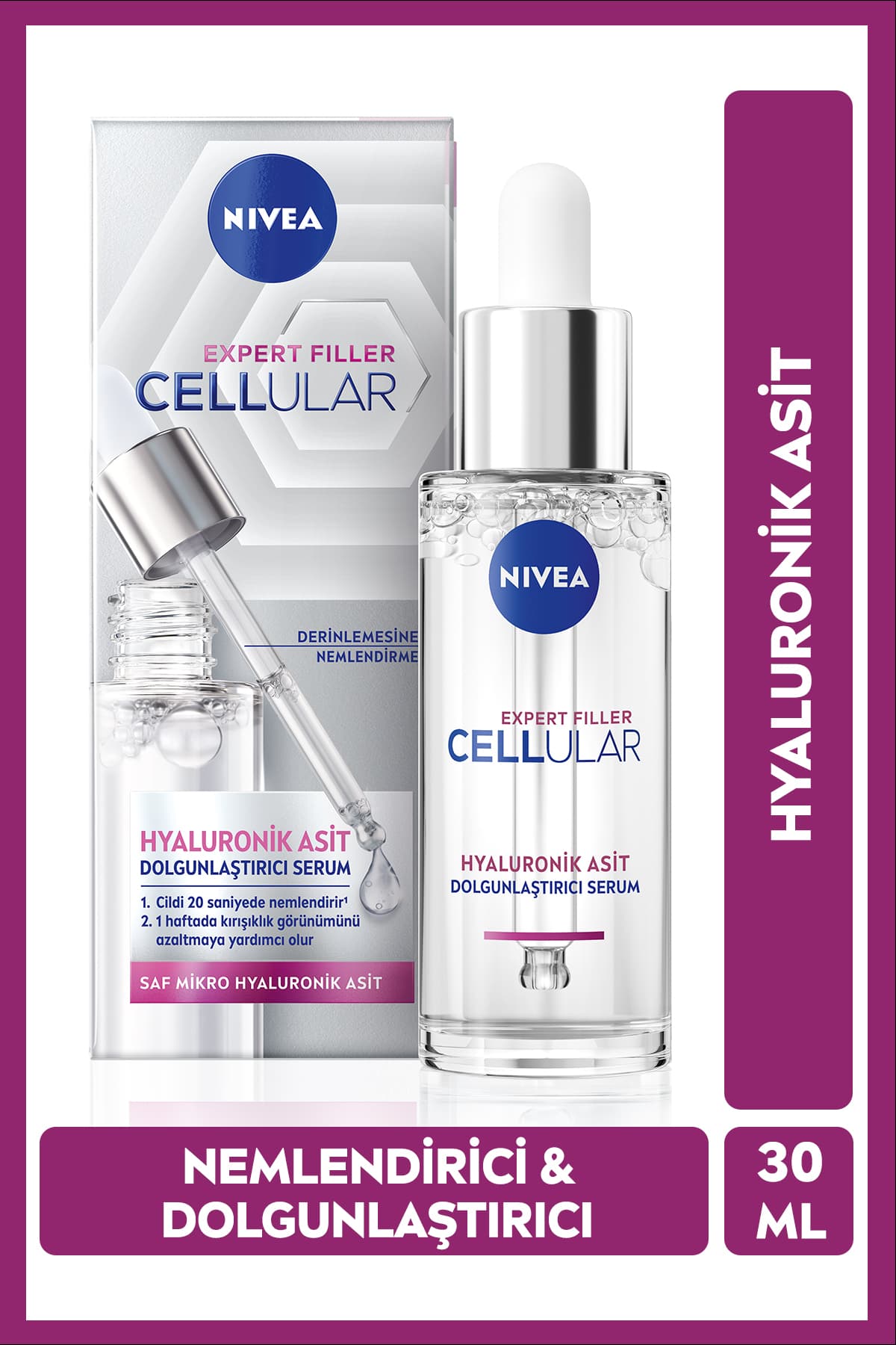 سرم پوستی NIVEA مدل Q10 ضدچروک با اثر دوگانه 30ml و Cellular Expert Filler مرطوبکننده 30ml سرم پوستی NIVEA مدل Q10 ضدچروک با اثر دوگانه 30ml و Cellular Expert Filler مرطوبکننده 30ml