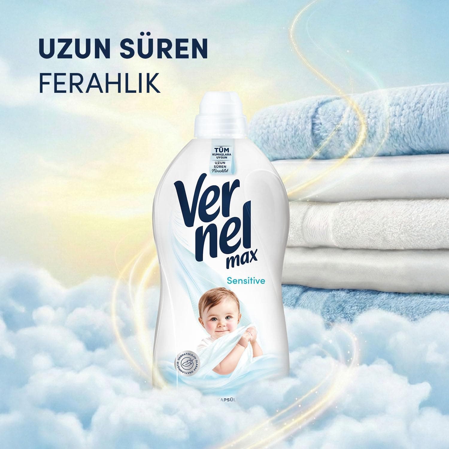 نرمکننده لباس مخصوص پوستهای حساس Vernel Max Sensitive بدون رنگ غلیظ 60 شستوشو 1 x 1440 mL نرمکننده لباس مخصوص پوستهای حساس Vernel Max Sensitive بدون رنگ غلیظ 60 شستوشو 1 x 1440 mL