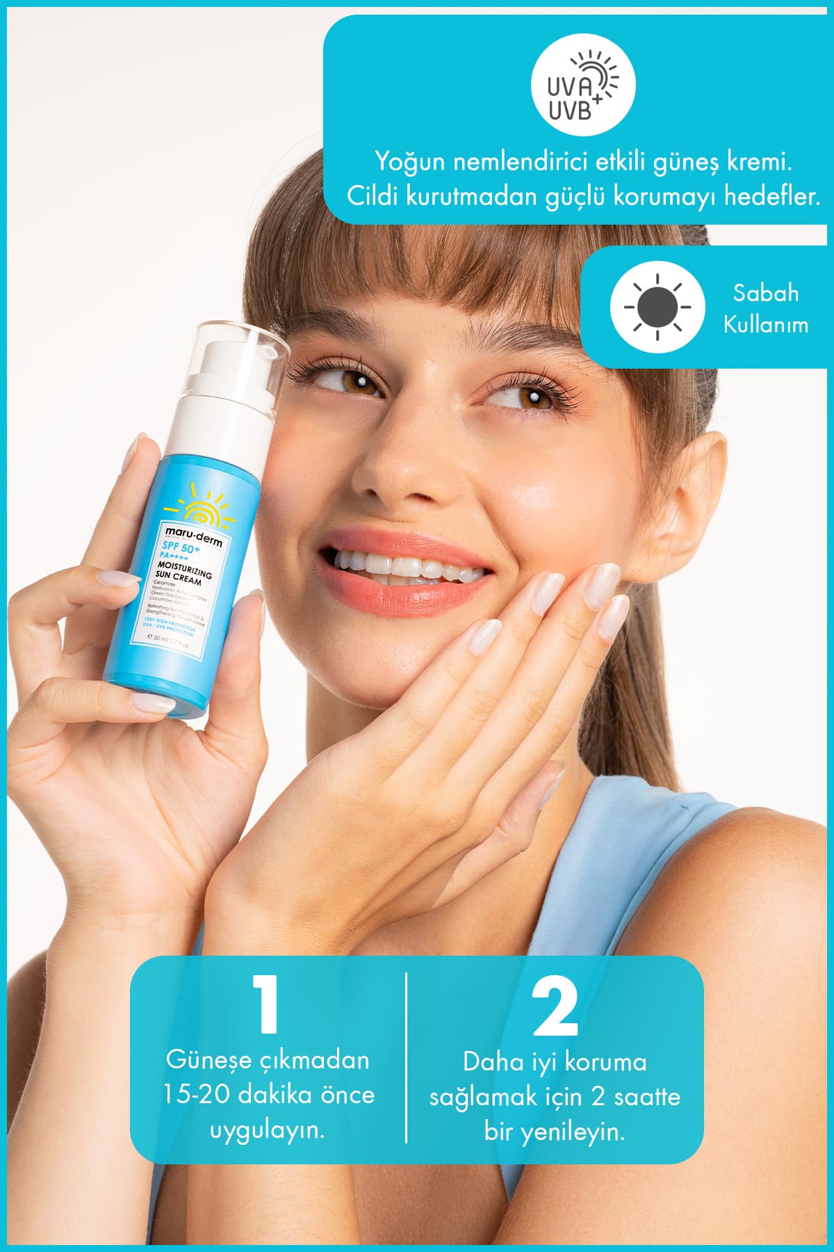 کرم ضدآفتاب مرطوبکننده Maru.Derm با فیلترهای کرهای SPF 50+ PA++++ 50 ML کرم ضدآفتاب مرطوبکننده Maru.Derm با فیلترهای کرهای SPF 50+ PA++++ 50 ML