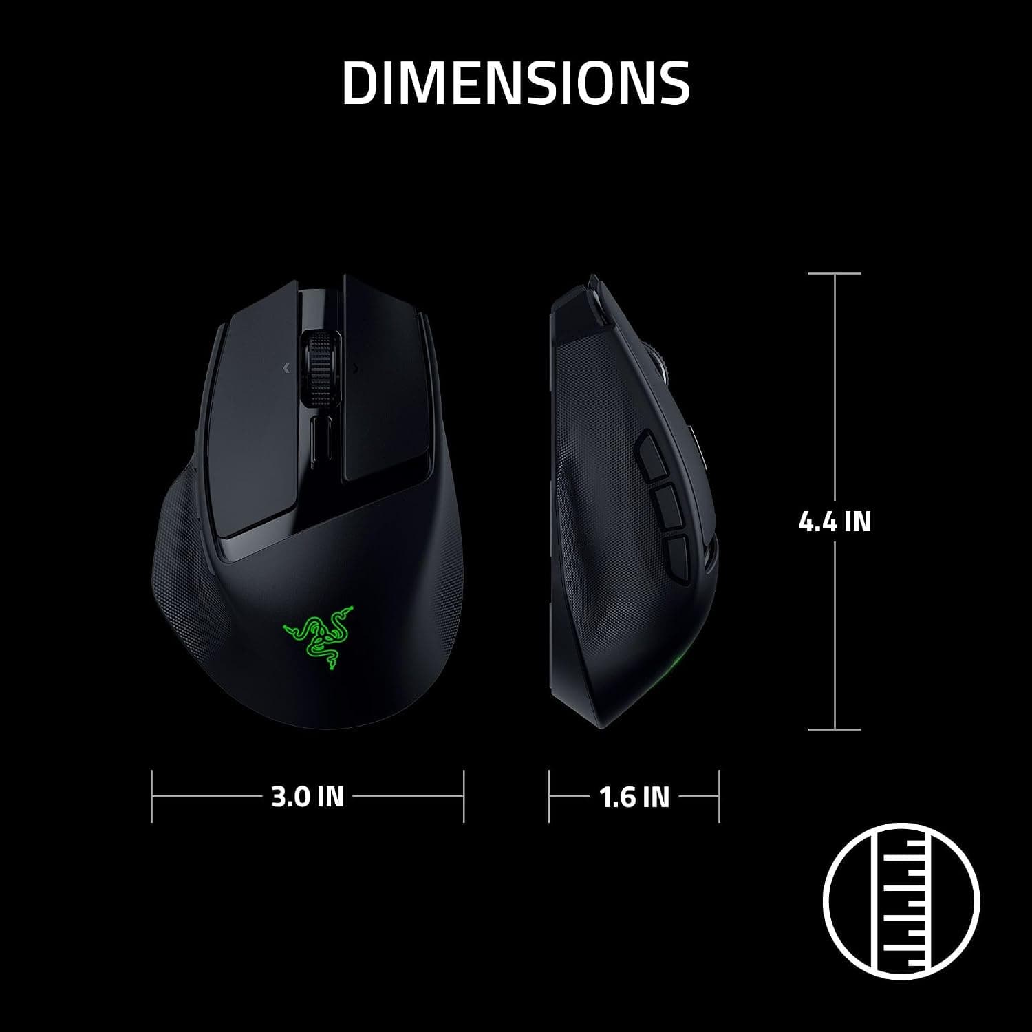 ماوس بازی بیسیم Razer Basilisk Mobile کوچک و ارگونومیک با حسگر Focus X 18K و اتصال سهحالته مشکی ماوس بازی بیسیم Razer Basilisk Mobile کوچک و ارگونومیک با حسگر Focus X 18K و اتصال سهحالته مشکی