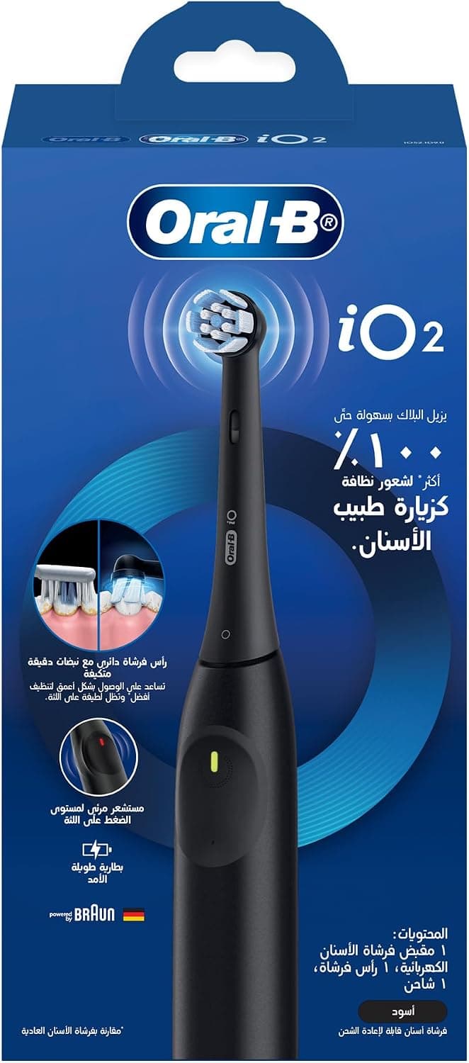 مسواک برقی شارژی Oral-B ۳ حالت هوشمند سنسور فشار مدل IOS2.IC9.1K مشکی مسواک برقی شارژی Oral-B ۳ حالت هوشمند سنسور فشار مدل IOS2.IC9.1K مشکی