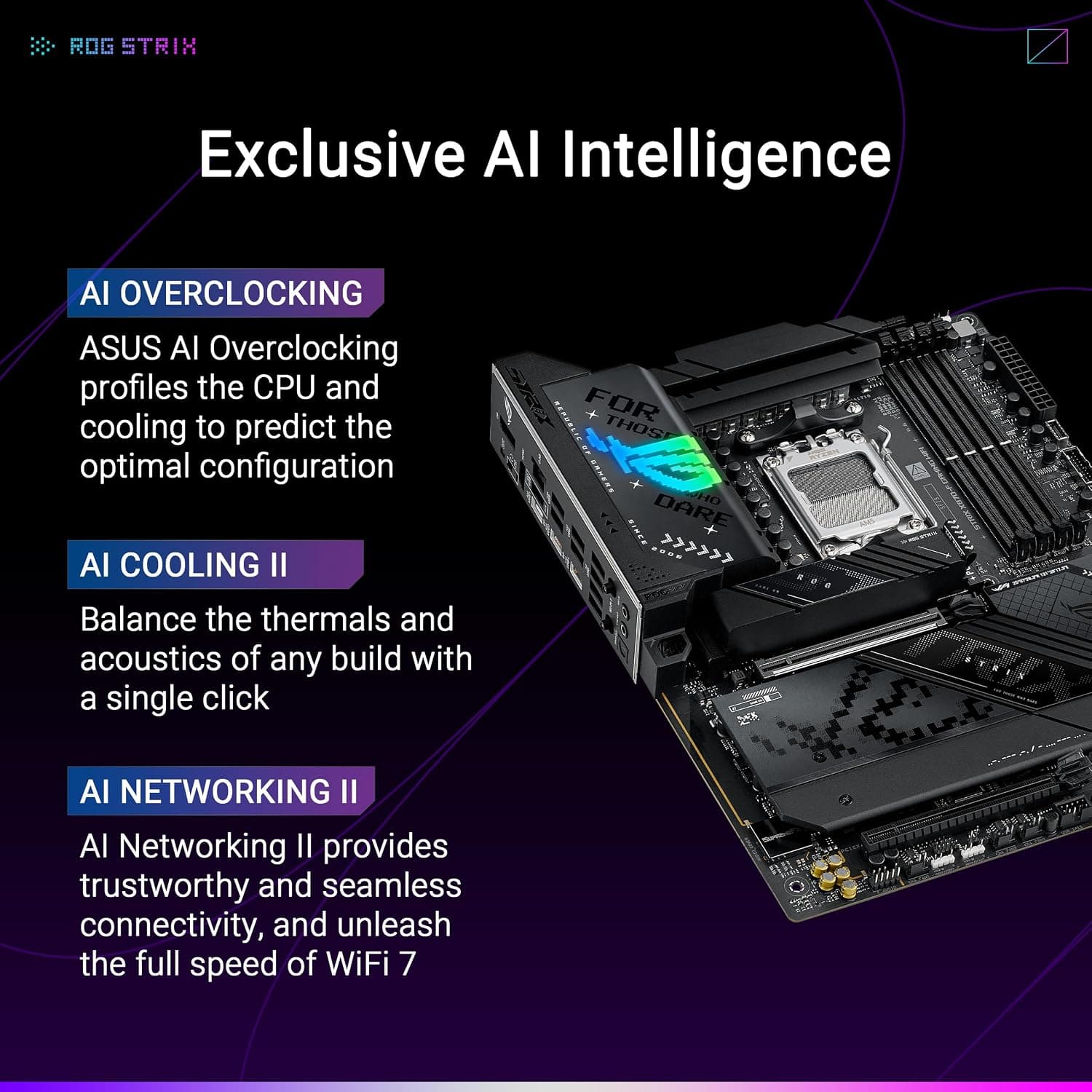 مادربرد ASUS ROG Strix X870-F Gaming WIFI سوکت AM5 مشکی مادربرد ASUS ROG Strix X870-F Gaming WIFI سوکت AM5 مشکی