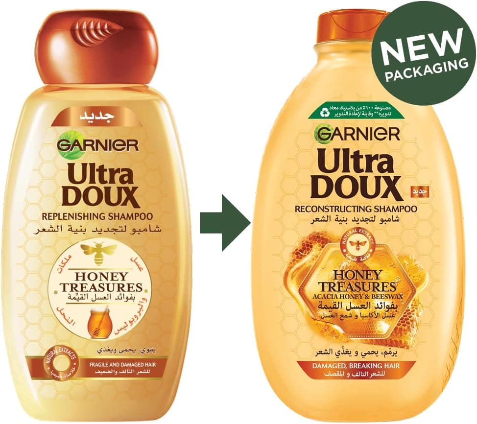 شامپو Garnier Ultra Doux Honey Treasures مدل 400 ml بسته 2 عددی شامپو Garnier Ultra Doux Honey Treasures مدل 400 ml بسته 2 عددی