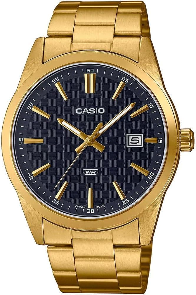 ساعت مردانه Casio با صفحه مشکی مدل MTP-VD02B-1EUDF ساعت مردانه Casio با صفحه مشکی مدل MTP-VD02B-1EUDF