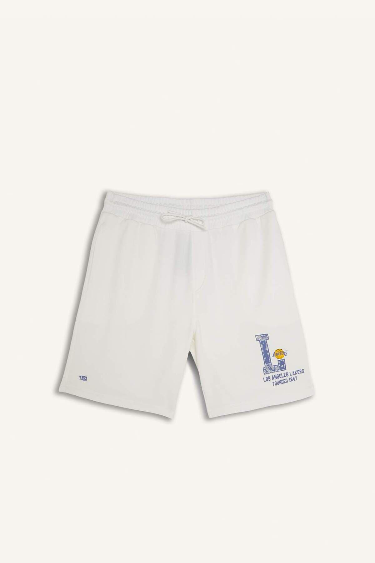 شورت مردانه Defacto NBA Los Angeles Lakers نخی فیت استاندارد اکرو مدل H3853AX26SM شورت مردانه Defacto NBA Los Angeles Lakers نخی فیت استاندارد اکرو مدل H3853AX26SM