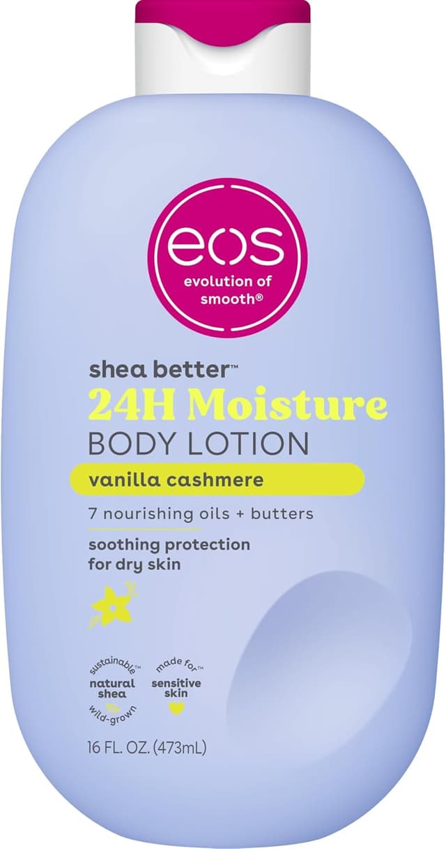 لوسیون بدن eos Shea Better Body وانیل کشمیر آبرسانی ۲۴ ساعته 16 fl oz لوسیون بدن eos Shea Better Body وانیل کشمیر آبرسانی ۲۴ ساعته 16 fl oz