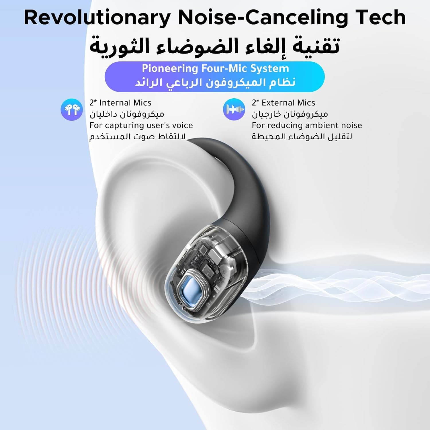 هندزفری بیسیم Bluetooth گوشباز UGREEN مدل FitBuds هندزفری بیسیم Bluetooth گوشباز UGREEN مدل FitBuds