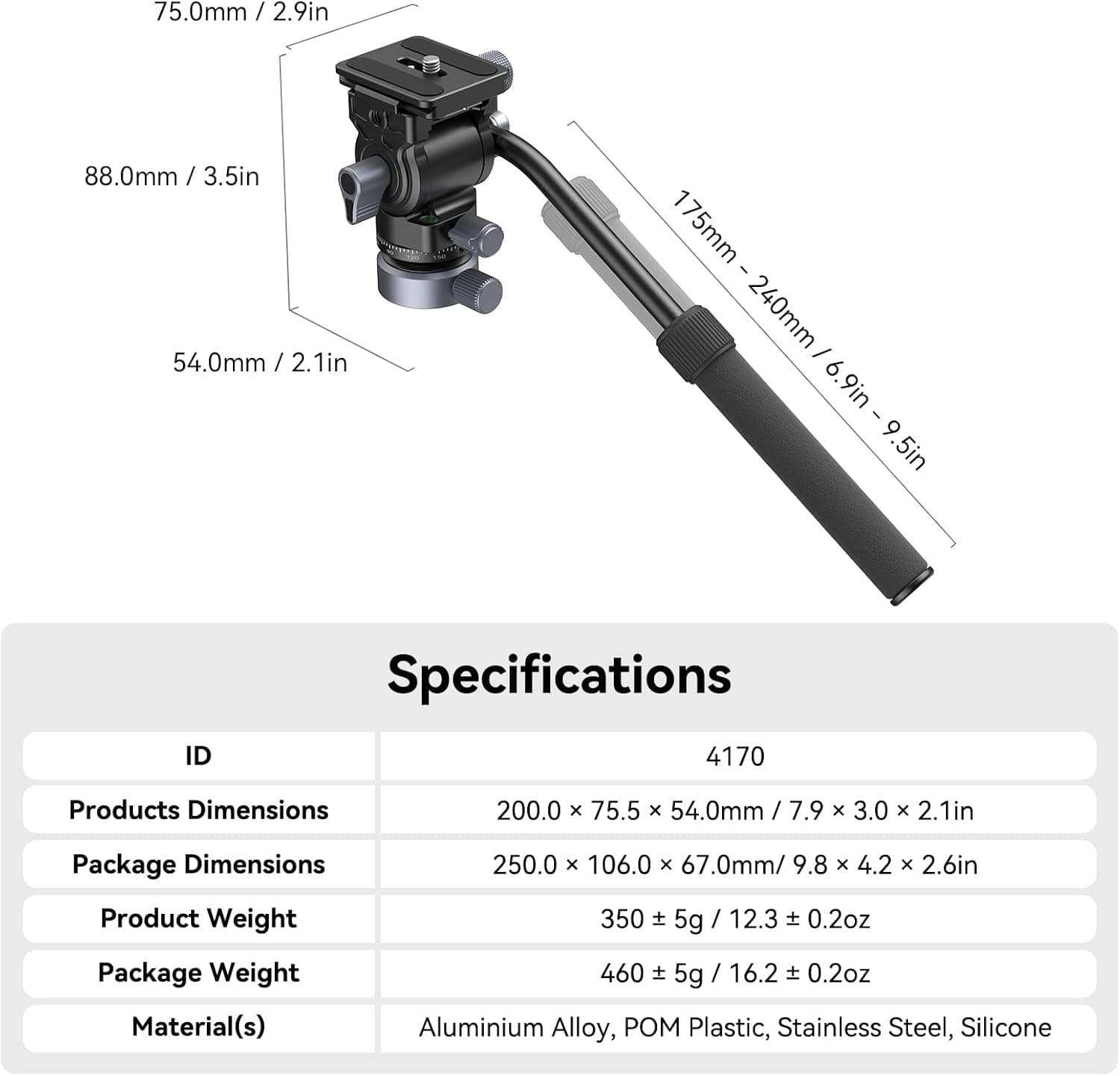 هد ویدئویی SMALLRIG مدل 4170 CH20 هد ویدئویی SMALLRIG مدل 4170 CH20