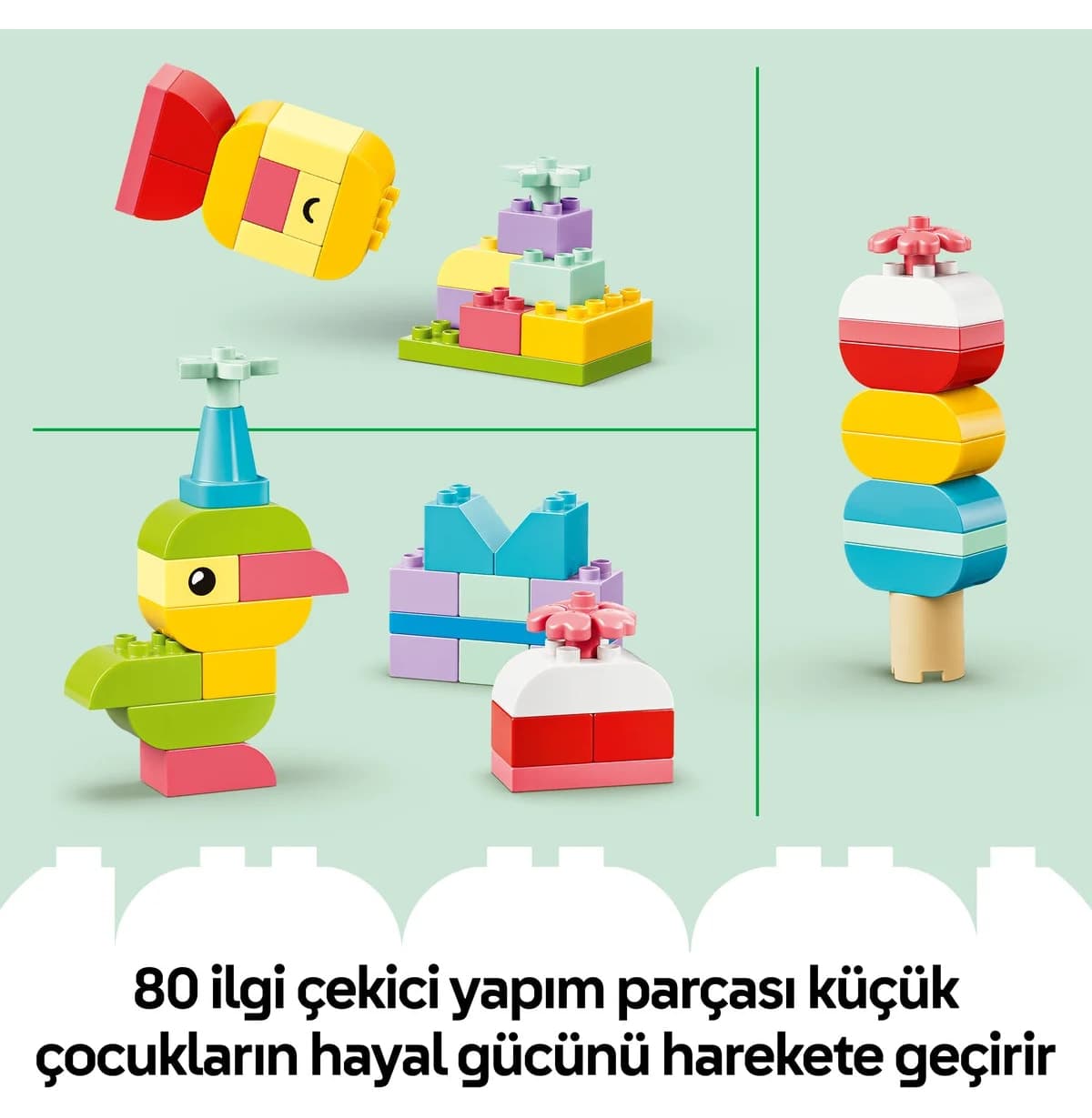 لگو DUPLO Classic جعبه خلاقانه رنگی 80 قطعه مدل 10479 لگو DUPLO Classic جعبه خلاقانه رنگی 80 قطعه مدل 10479