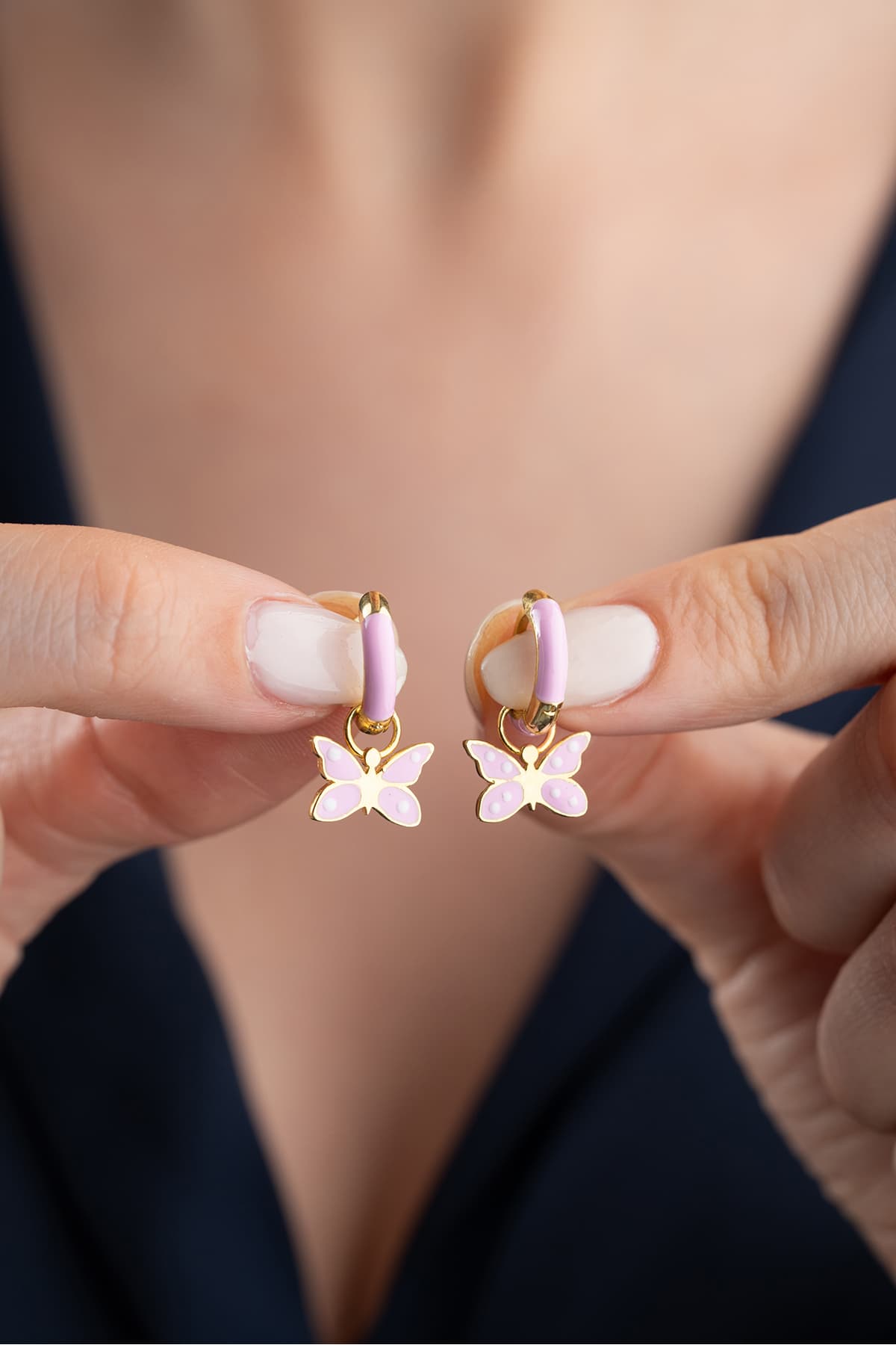 گوشواره کودکانه Silvano Jewelry پروانهای نقره 925 عیار میناکاریشده گوشواره کودکانه Silvano Jewelry پروانهای نقره 925 عیار میناکاریشده