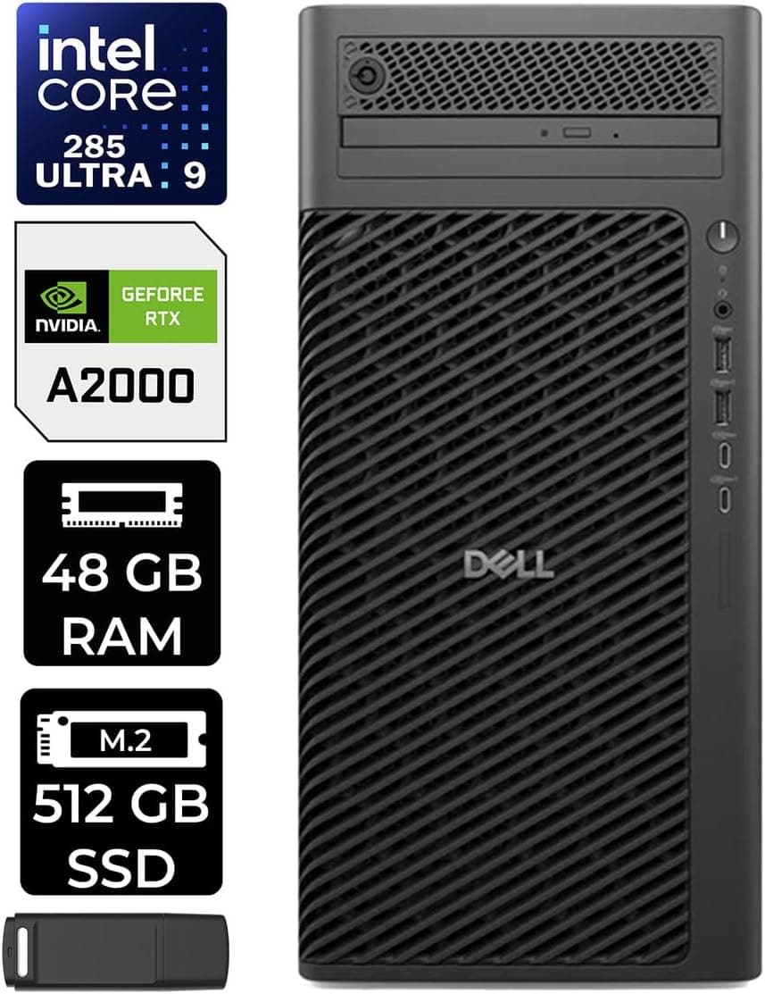 ایستگاه کاری دسکتاپ Dell Pro Max T2 48GB رم 512GB SSD مدل FCT22508P409 ایستگاه کاری دسکتاپ Dell Pro Max T2 48GB رم 512GB SSD مدل FCT22508P409