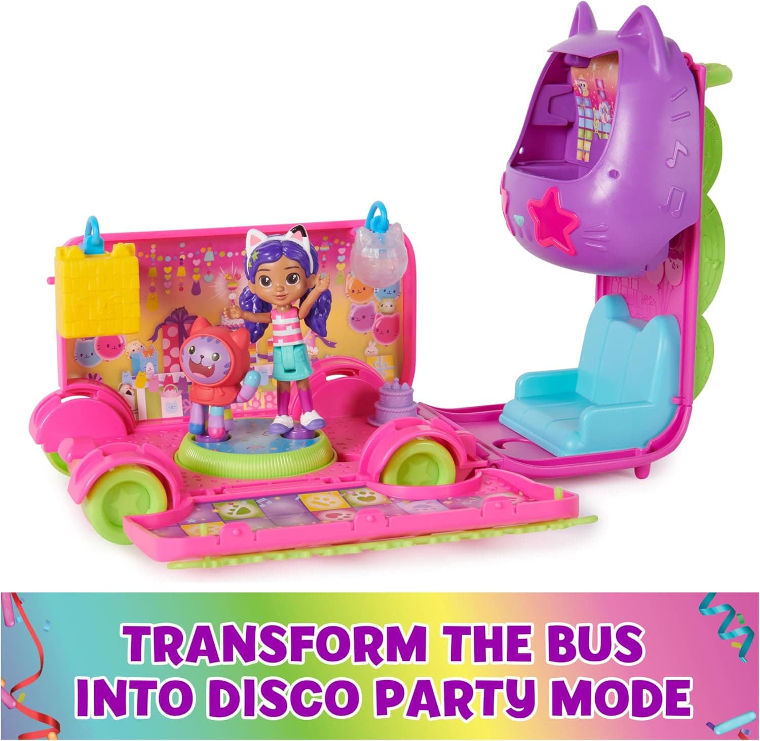 اتوبوس مهمانی Sprinkle برند DREAMWORKS GABBY'S DOLLHOUSE اتوبوس مهمانی Sprinkle برند DREAMWORKS GABBY'S DOLLHOUSE