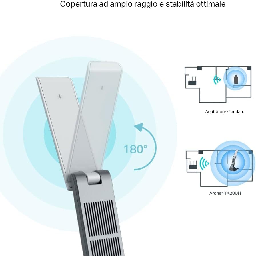 آداپتور USB بیسیم TP-Link با بهره بالا، کابل USB 3.0 به طول 1.2 metre، Beamforming، MU-MIMO و WPA3 مدل Archer TX20UH آداپتور USB بیسیم TP-Link با بهره بالا، کابل USB 3.0 به طول 1.2 metre، Beamforming، MU-MIMO و WPA3 مدل Archer TX20UH