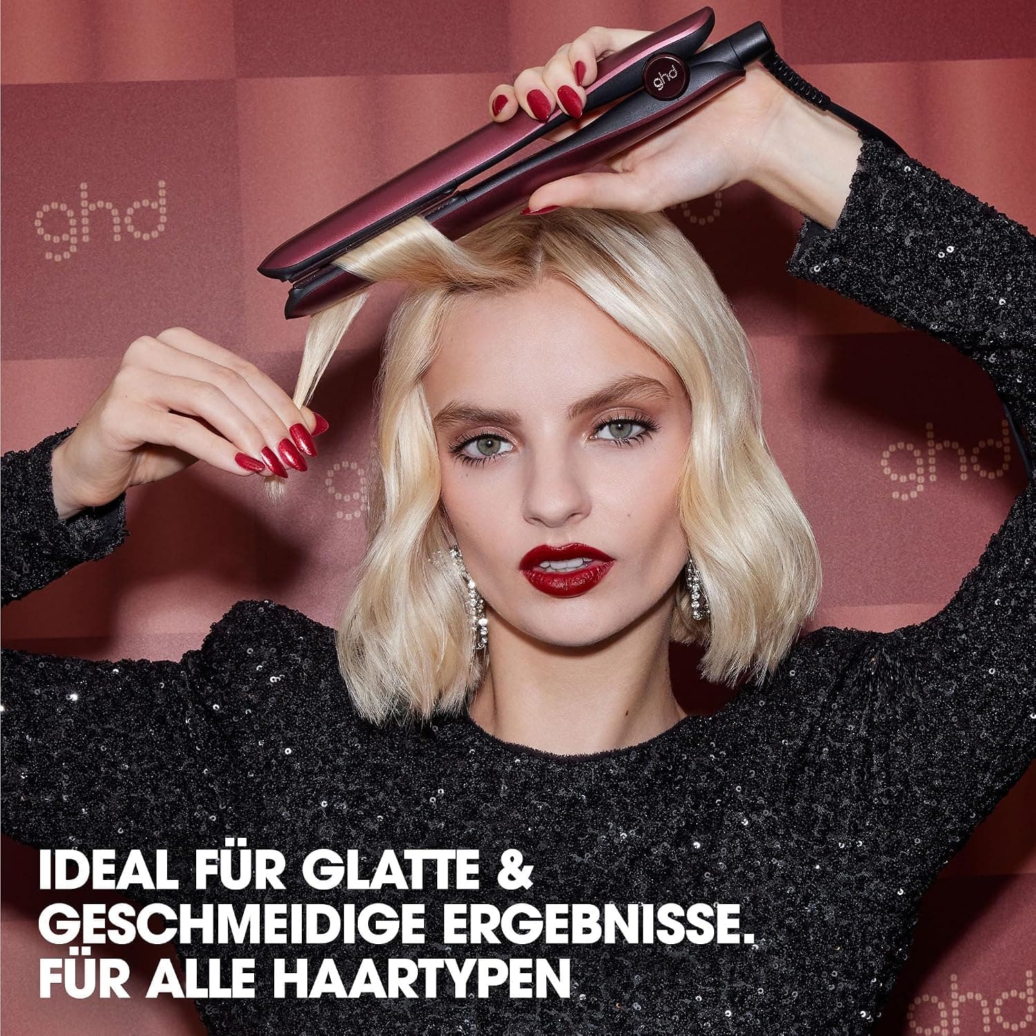 اتو مو ghd Gold با کیف و شانه، ست هدیه گیلاسی اتو مو ghd Gold با کیف و شانه، ست هدیه گیلاسی