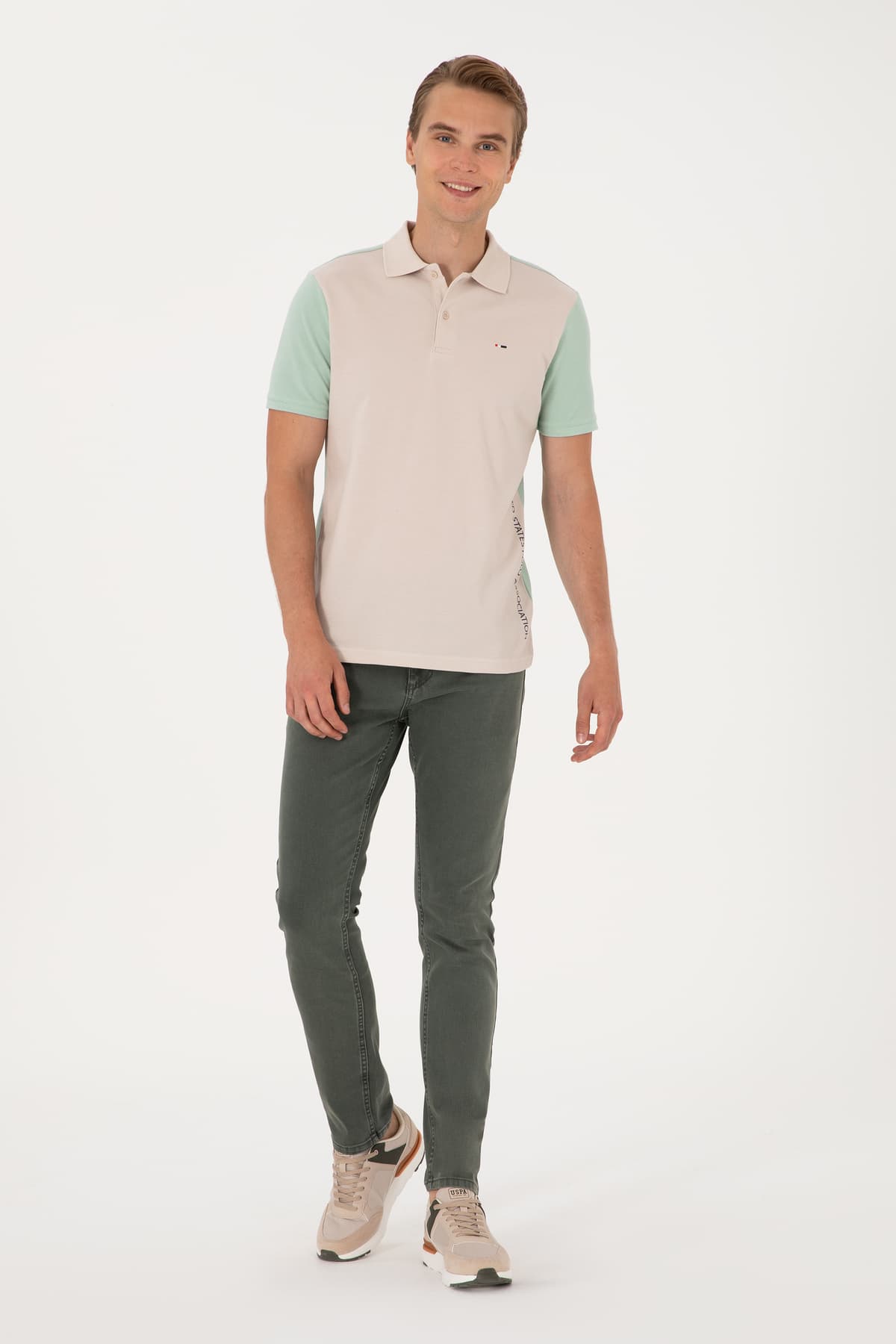 تیشرت مردانه U.S. Polo Assn. فیت معمولی یقه پولو سبز آبی مدل 50306790-VR048 تیشرت مردانه U.S. Polo Assn. فیت معمولی یقه پولو سبز آبی مدل 50306790-VR048