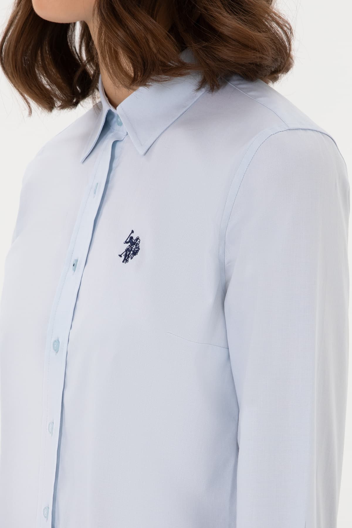 پیراهن زنانه U.S. Polo Assn. آبی روشن آستین بلند بیسیک مدل 50298113-VR003 پیراهن زنانه U.S. Polo Assn. آبی روشن آستین بلند بیسیک مدل 50298113-VR003