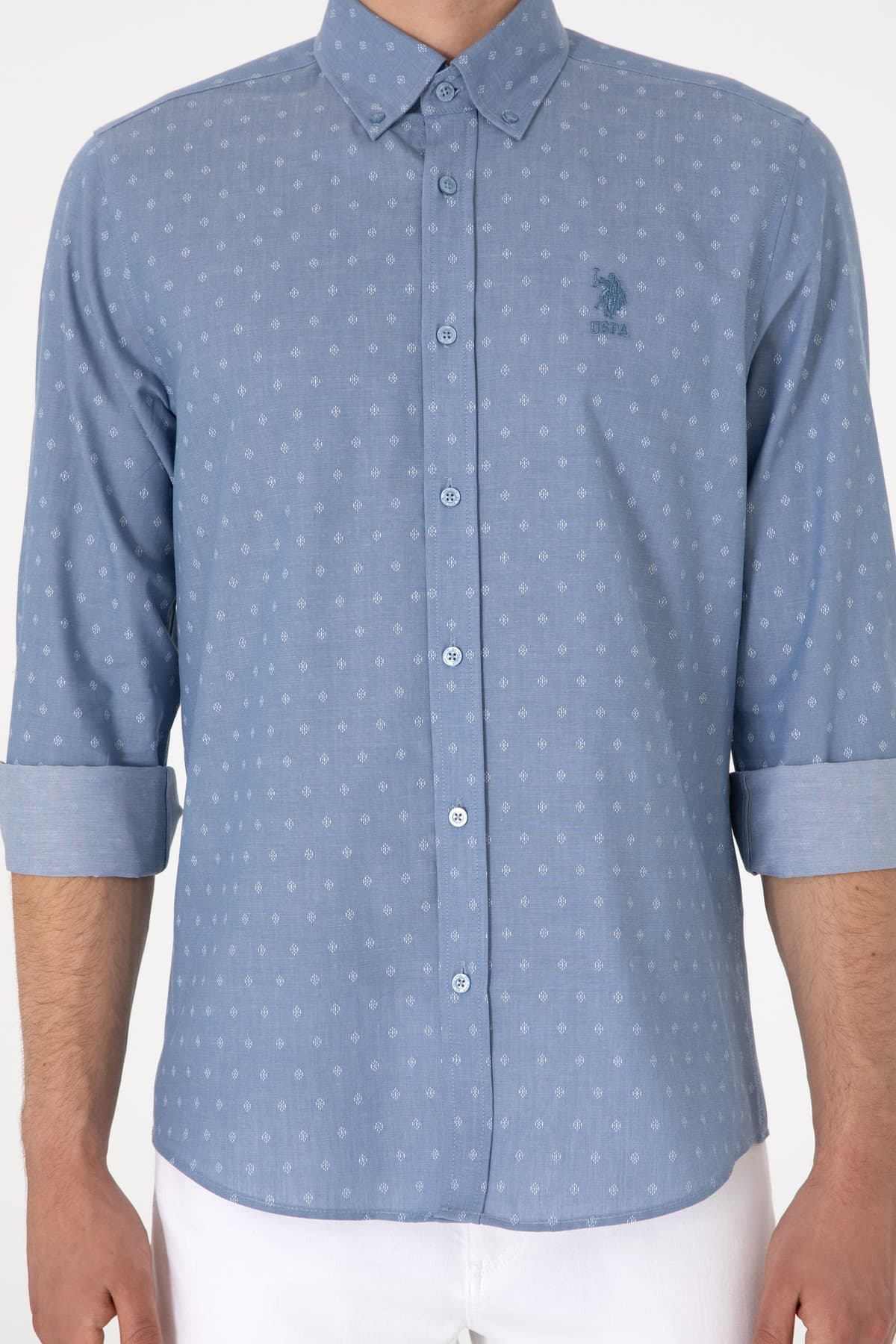 پیراهن مردانه U.S. Polo Assn. آبی آستین بلند مدل 50300515-VR036 پیراهن مردانه U.S. Polo Assn. آبی آستین بلند مدل 50300515-VR036