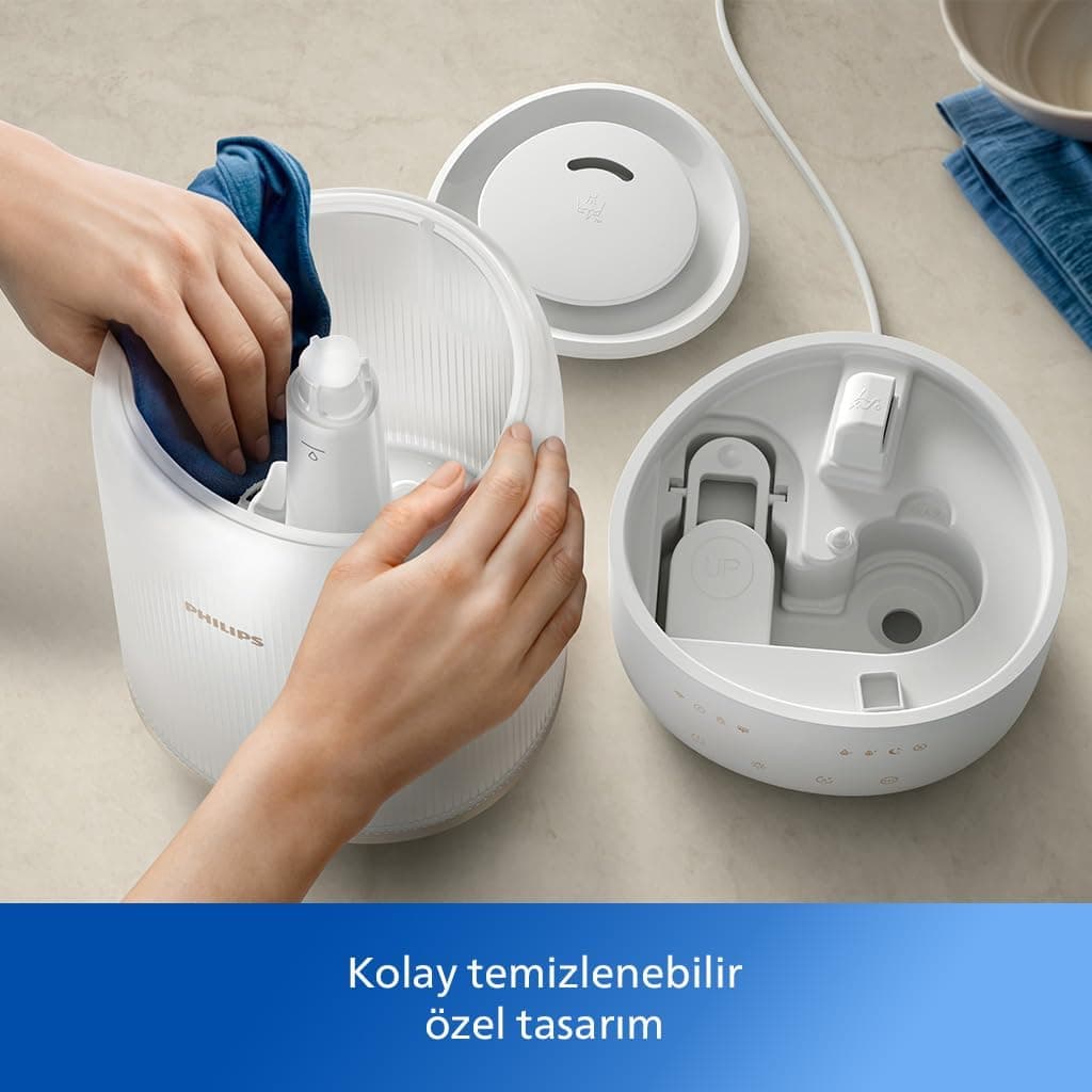 رطوبتساز هوا PHILIPS مناسب اتاقهای تا 41 m2 با 32 ساعت کارکرد و رایحهدرمانی SkyMist سفید مدل HU1510/04 رطوبتساز هوا PHILIPS مناسب اتاقهای تا 41 m2 با 32 ساعت کارکرد و رایحهدرمانی SkyMist سفید مدل HU1510/04