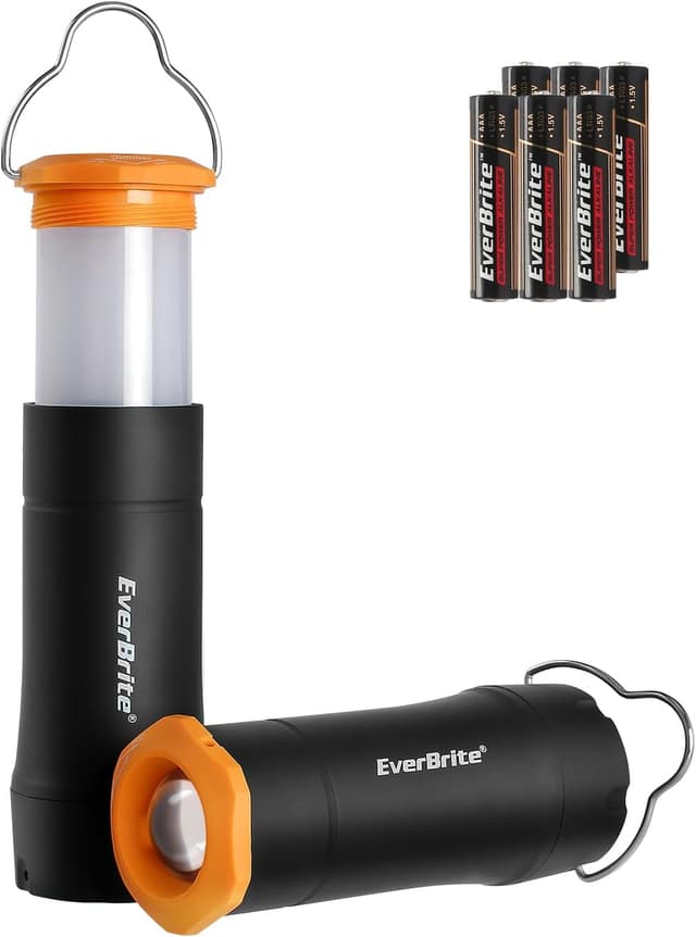 چراغ فانوسی و چراغقوه مینی EverBrite 2-Pack، 2-in-1، 3 حالته، زومدار چراغ فانوسی و چراغقوه مینی EverBrite 2-Pack، 2-in-1، 3 حالته، زومدار