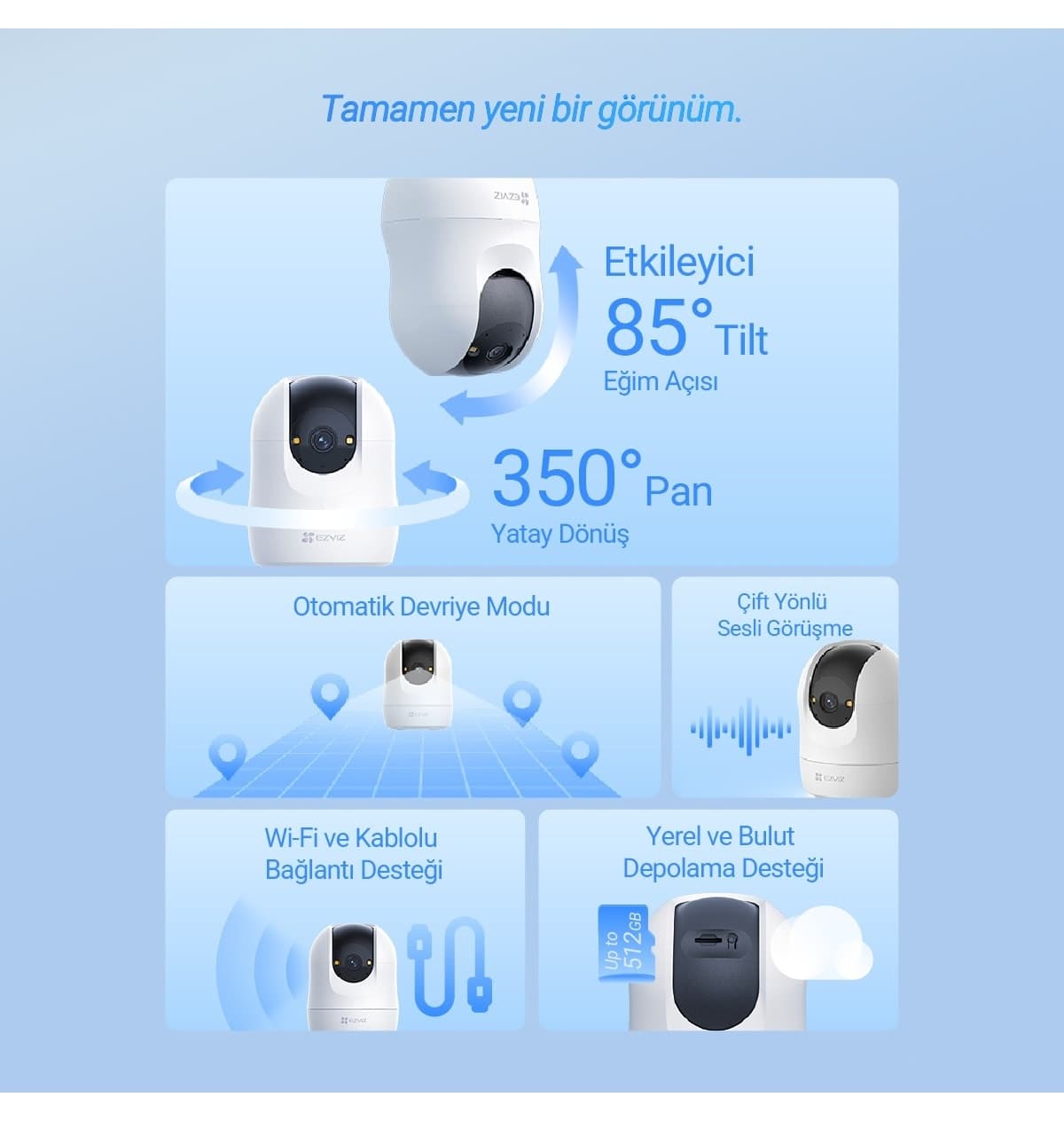 دوربین امنیتی EZVIZ مدل C6N G1 داخلی 2K 360 درجه Wi-Fi تشخیص انسان دوربین امنیتی EZVIZ مدل C6N G1 داخلی 2K 360 درجه Wi-Fi تشخیص انسان