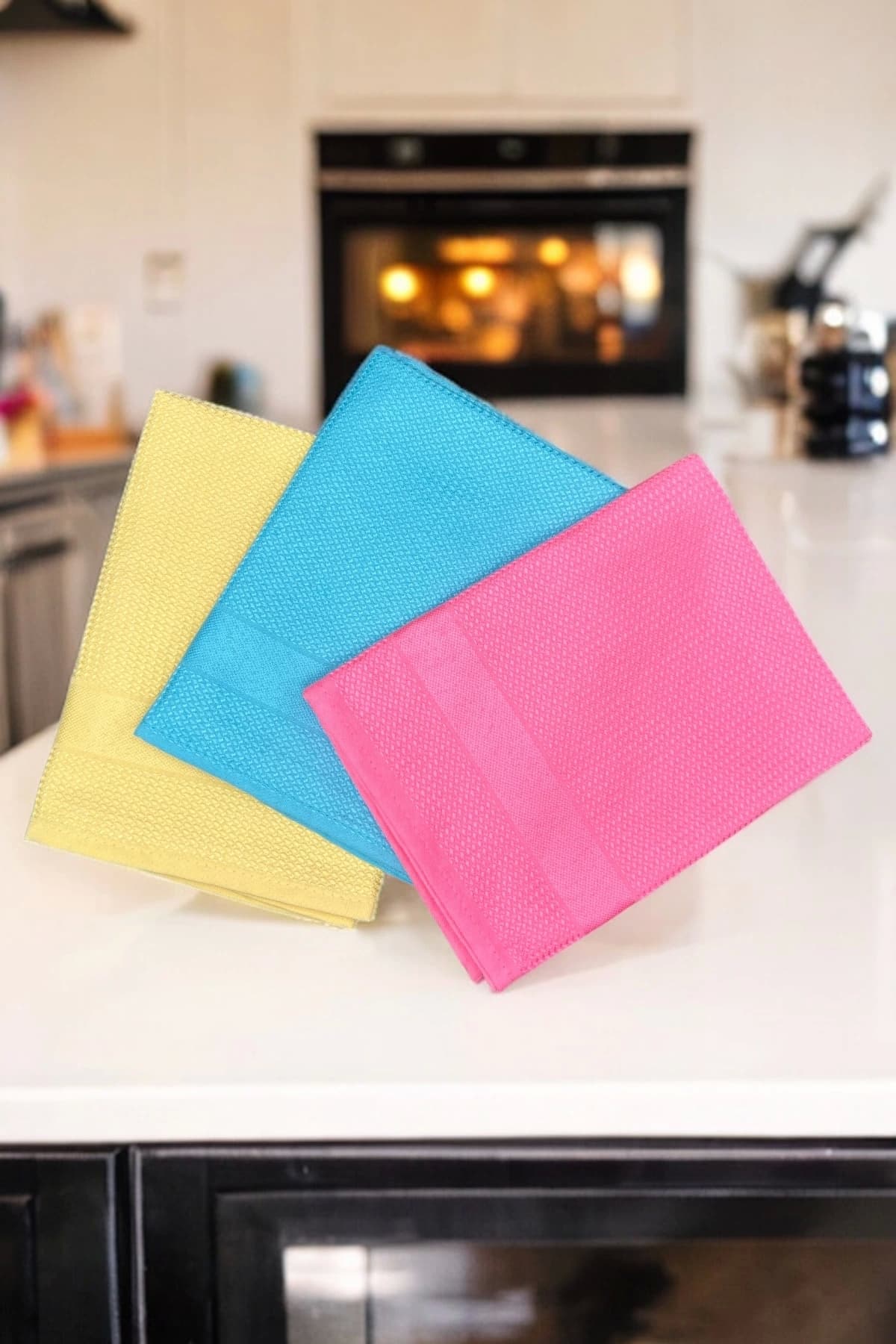 دستمال میکروفایبر 3 عددی Ellesill برای شیشه، نظافت و خشککردن 40x60cm رنگی دستمال میکروفایبر 3 عددی Ellesill برای شیشه، نظافت و خشککردن 40x60cm رنگی