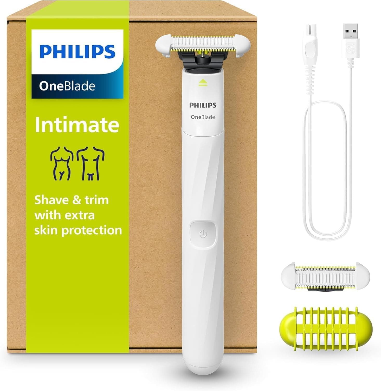 ماشین اصلاح برقی مردانه PHILIPS OneBlade تریمر ناحیه حساس مدل QP1924/30 سفید ماشین اصلاح برقی مردانه PHILIPS OneBlade تریمر ناحیه حساس مدل QP1924/30 سفید