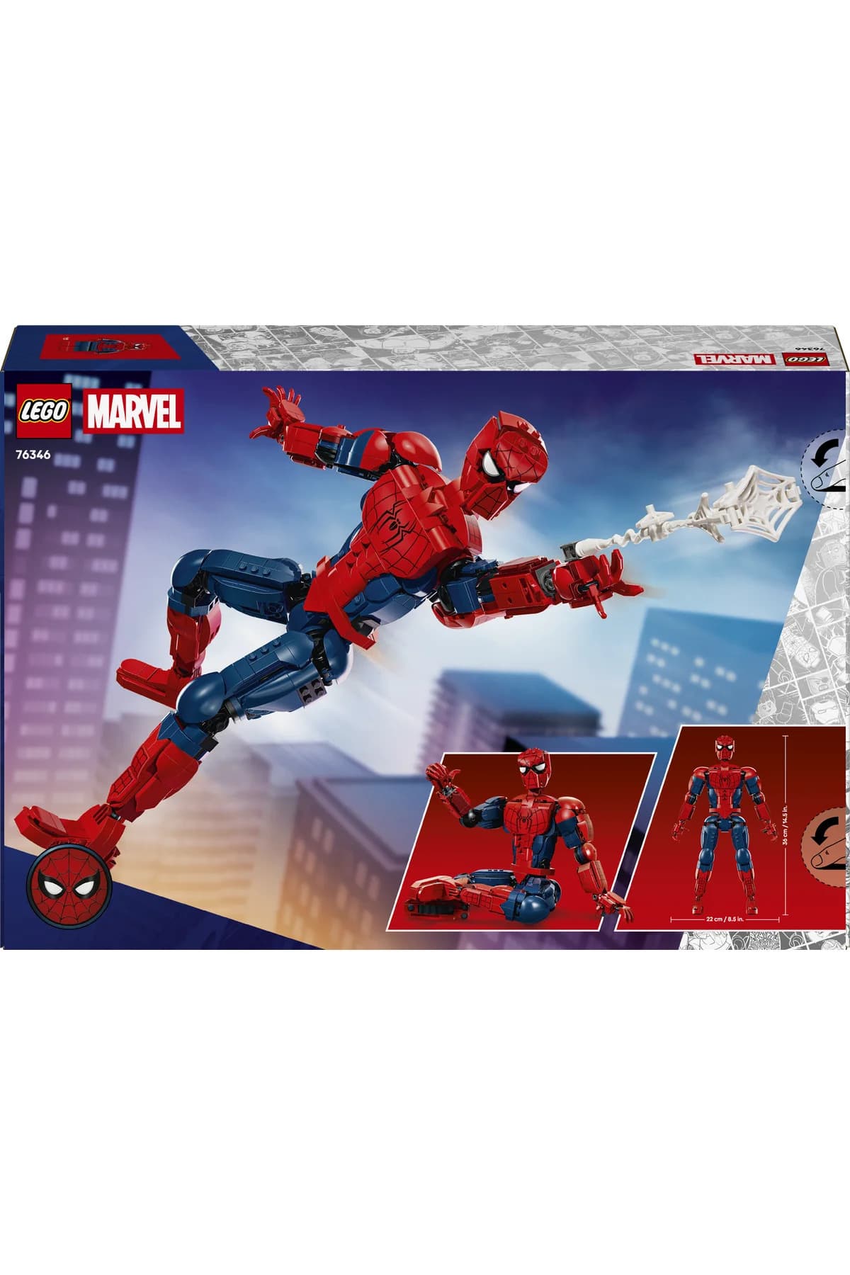 مجموعه ساختنی فیگور قهرمان Spider-Man از Marvel برای بالای ۱۲ سال لگو 813 قطعه مدل 76346 مجموعه ساختنی فیگور قهرمان Spider-Man از Marvel برای بالای ۱۲ سال لگو 813 قطعه مدل 76346