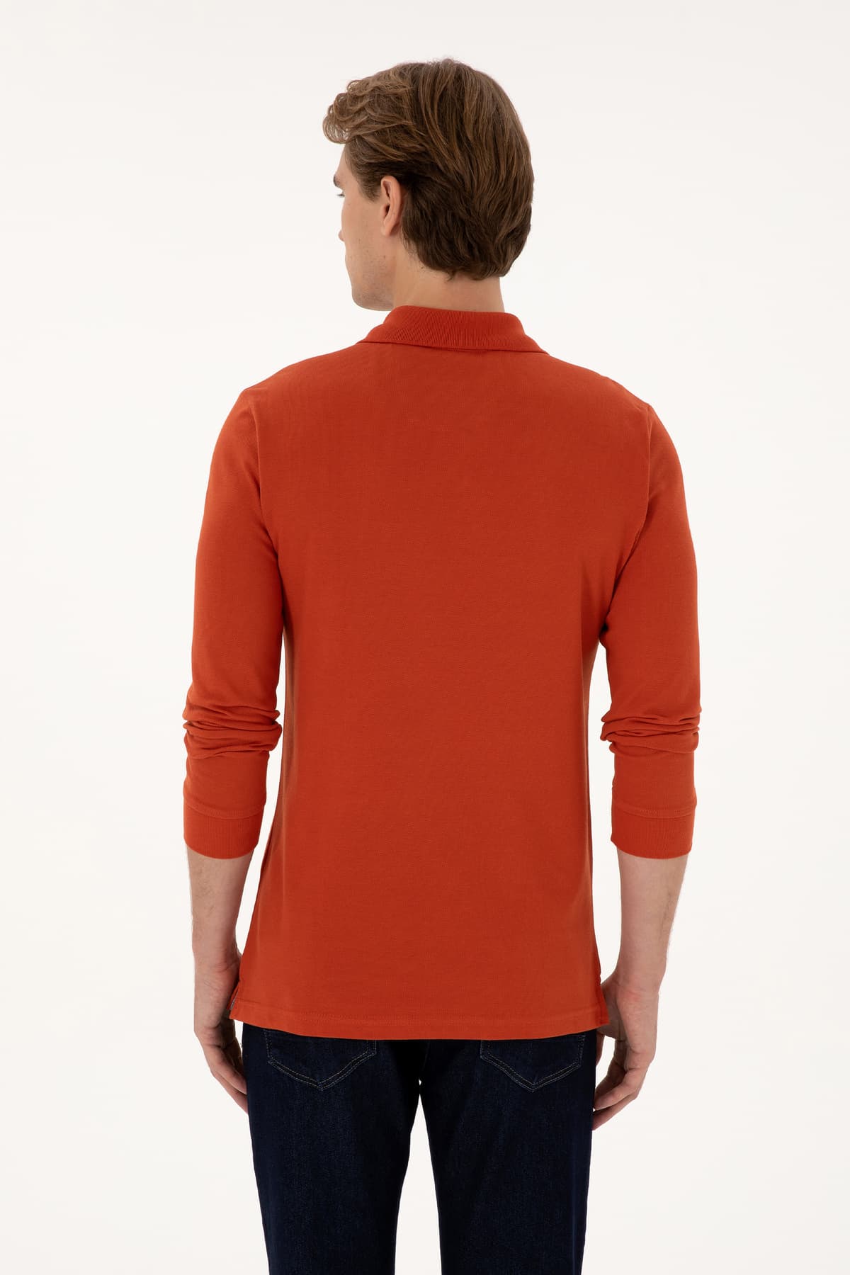 سویشرت مردانه U.S. Polo Assn. فیت معمولی یقه پولو قرمز آجری بیسیک مدل 50307757-VR031 سویشرت مردانه U.S. Polo Assn. فیت معمولی یقه پولو قرمز آجری بیسیک مدل 50307757-VR031