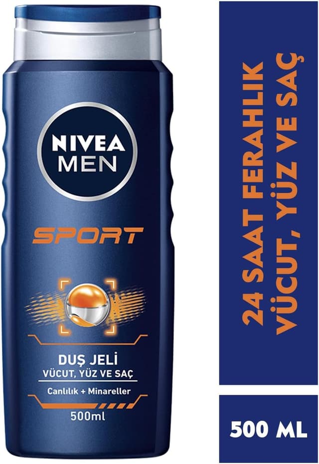 ژل شستوشوی مردانه NIVEA MEN Sports، 500 ml، 3 در 1 برای بدن، صورت و مو، 24 ساعت طراوت ژل شستوشوی مردانه NIVEA MEN Sports، 500 ml، 3 در 1 برای بدن، صورت و مو، 24 ساعت طراوت