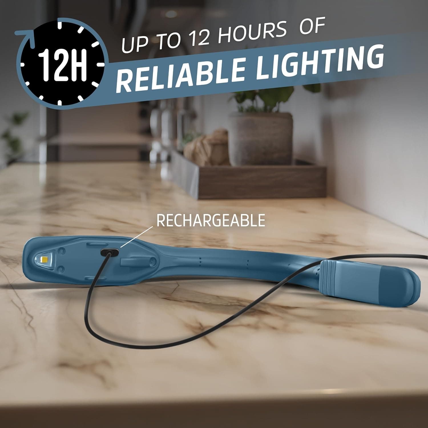 چراغ مطالعه شارژی LED برند Energizer مدل Flex-R با نور گرم آبی چراغ مطالعه شارژی LED برند Energizer مدل Flex-R با نور گرم آبی