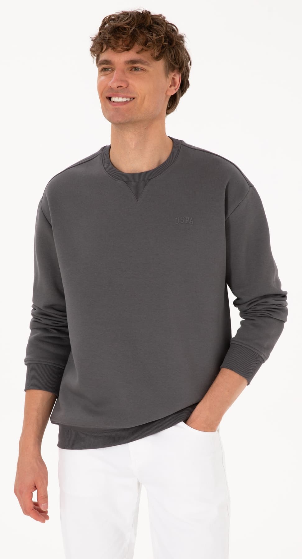 سوئیتشرت مردانه U.S. Polo Assn. یقه گرد فیت راحت خاکستری مدل 50313757-VR024 سوئیتشرت مردانه U.S. Polo Assn. یقه گرد فیت راحت خاکستری مدل 50313757-VR024