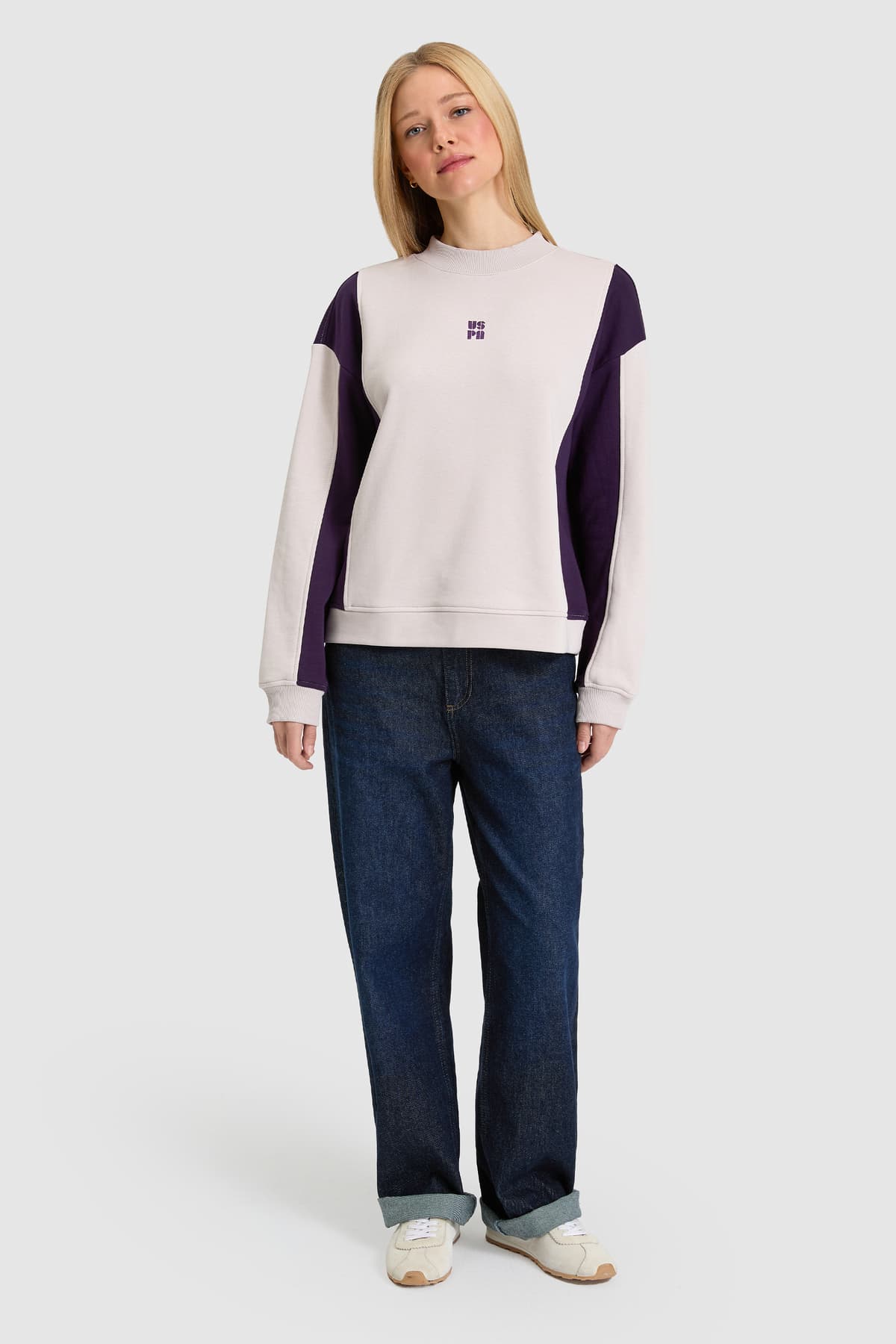 سوئیشرت زنانه U.S. Polo Assn. رنگ سنگی مدل 50329014-VR049 سوئیشرت زنانه U.S. Polo Assn. رنگ سنگی مدل 50329014-VR049