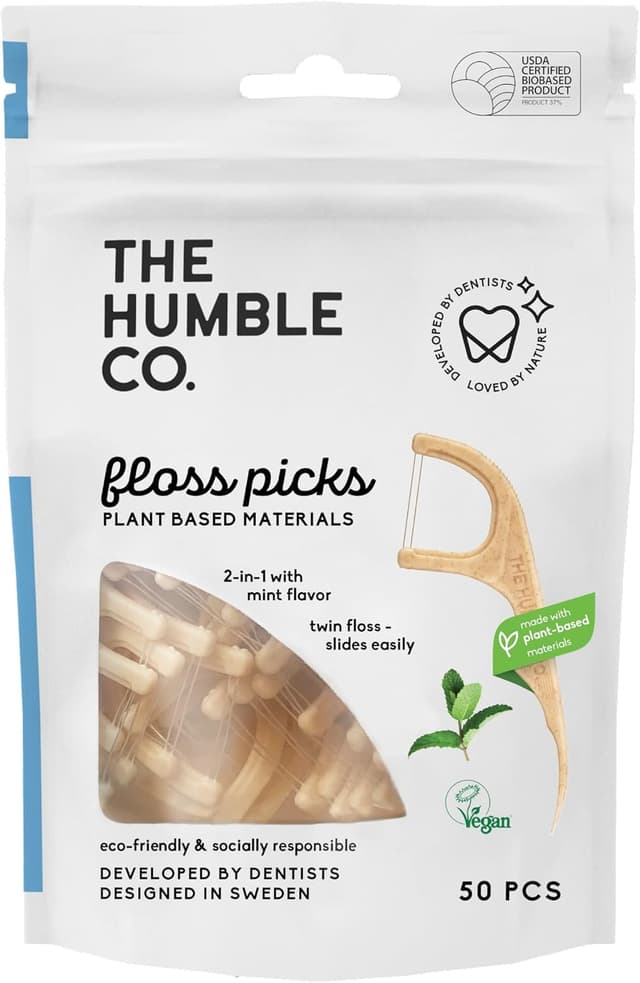 نخ دندان خلالدار The Humble Co. نعناعی مدل Humble Brush نخ دندان خلالدار The Humble Co. نعناعی مدل Humble Brush