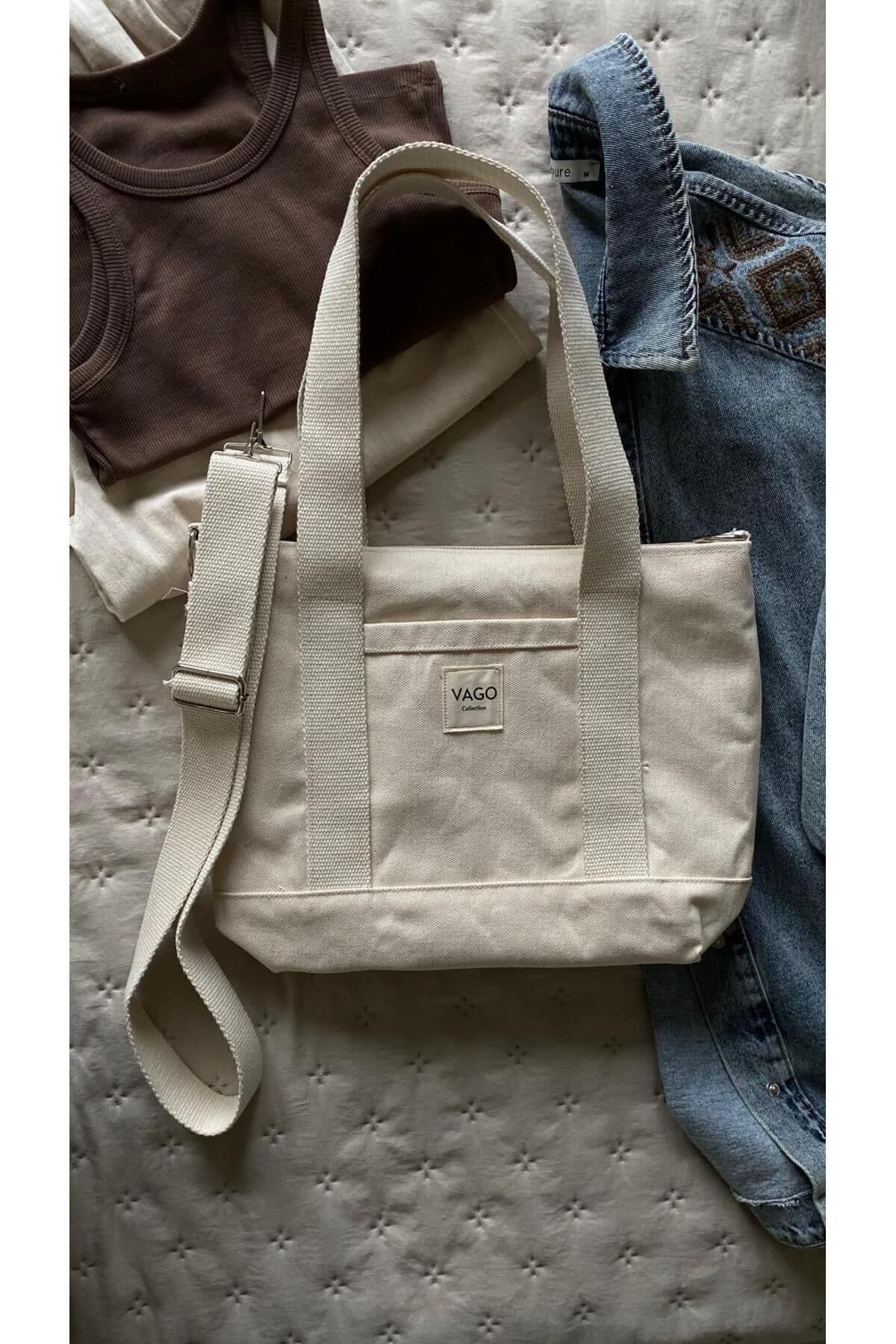 کیف زنانه VAGO COLLECTION کانواس زیپدار Crossbody کیف زنانه VAGO COLLECTION کانواس زیپدار Crossbody