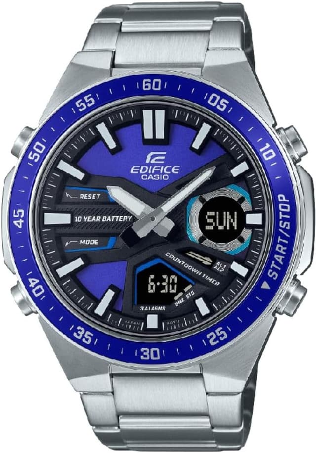 ساعت مچی مردانه Casio Edifice آنالوگ/دیجیتال خاکستری-سرمهای مدل EFV-C110D-2AVDF ساعت مچی مردانه Casio Edifice آنالوگ/دیجیتال خاکستری-سرمهای مدل EFV-C110D-2AVDF