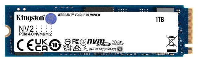 حافظه SSD Kingston NV2 مدل SNV2S/1000G ظرفیت 1TB سرعت 3500/2100MB/s M.2 2280 PCIe 4.0 NVMe حافظه SSD Kingston NV2 مدل SNV2S/1000G ظرفیت 1TB سرعت 3500/2100MB/s M.2 2280 PCIe 4.0 NVMe