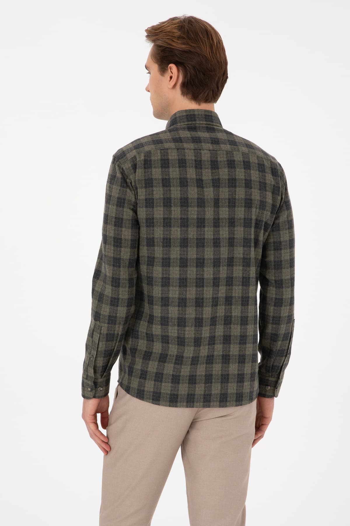 پیراهن مردانه آستینبلند U.S. Polo Assn. سبز خاکی روشن مدل 50308482-VR183 پیراهن مردانه آستینبلند U.S. Polo Assn. سبز خاکی روشن مدل 50308482-VR183