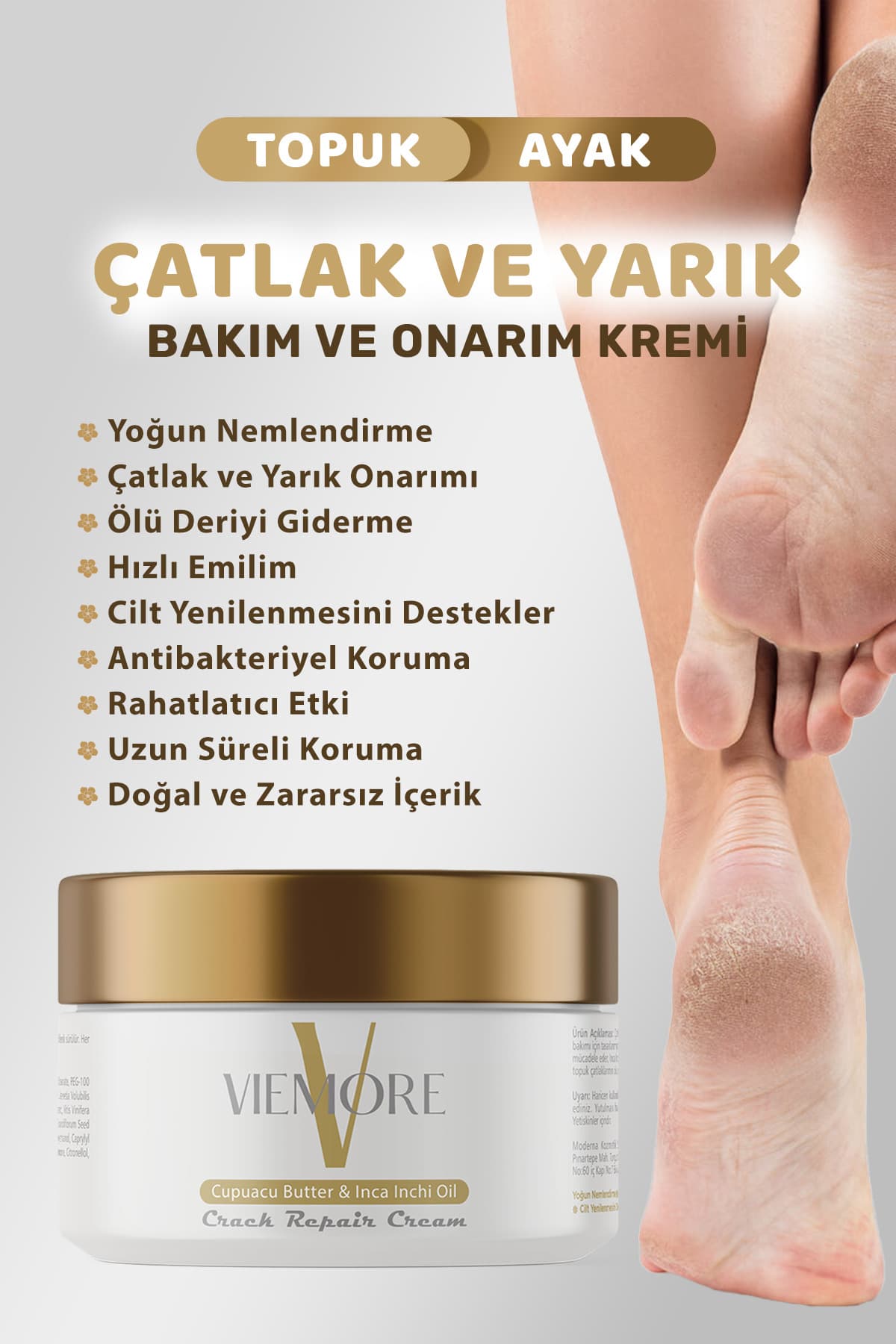 کرم ترمیمکننده ترک پاشنه و پا Viemore 100ml کرم ترمیمکننده ترک پاشنه و پا Viemore 100ml