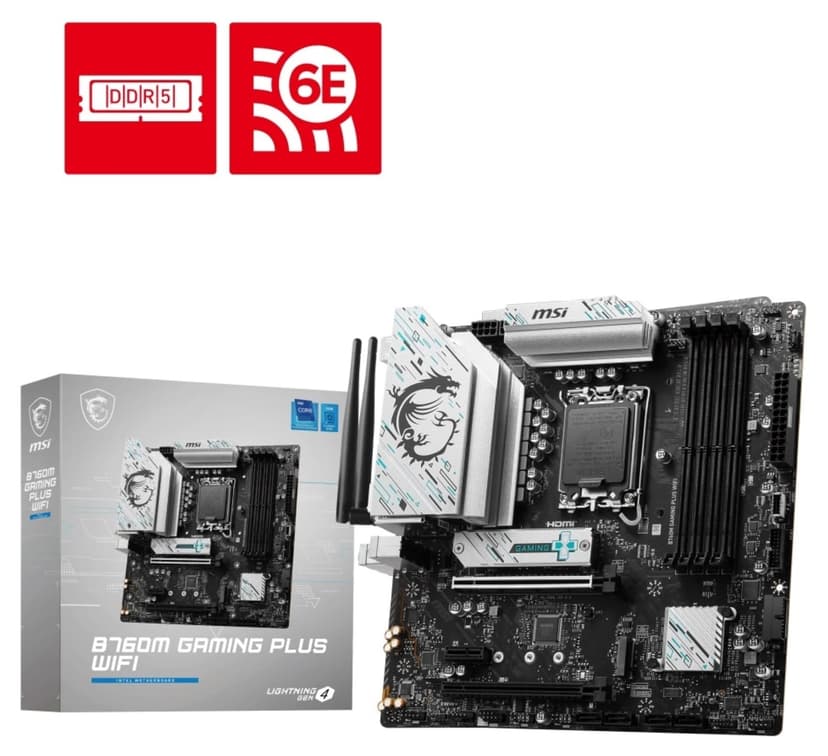 مادربرد MSI سوکت 1700 DDR5 mATX مدل B760M GAMING PLUS WIFI مادربرد MSI سوکت 1700 DDR5 mATX مدل B760M GAMING PLUS WIFI