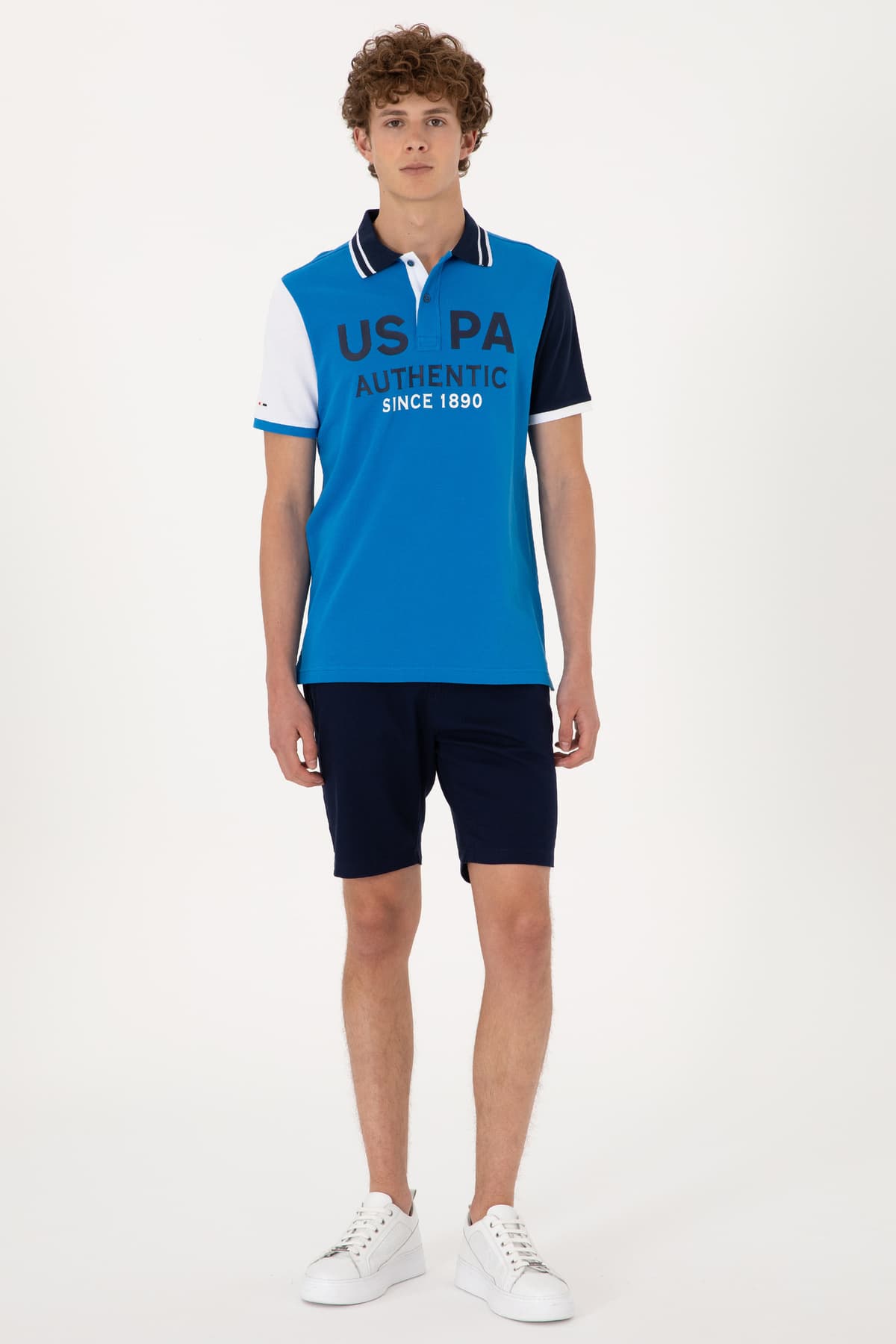 تیشرت مردانه U.S. Polo Assn. یقه پولو فیت معمولی آبی کبالت مدل 50299803-VR077 تیشرت مردانه U.S. Polo Assn. یقه پولو فیت معمولی آبی کبالت مدل 50299803-VR077