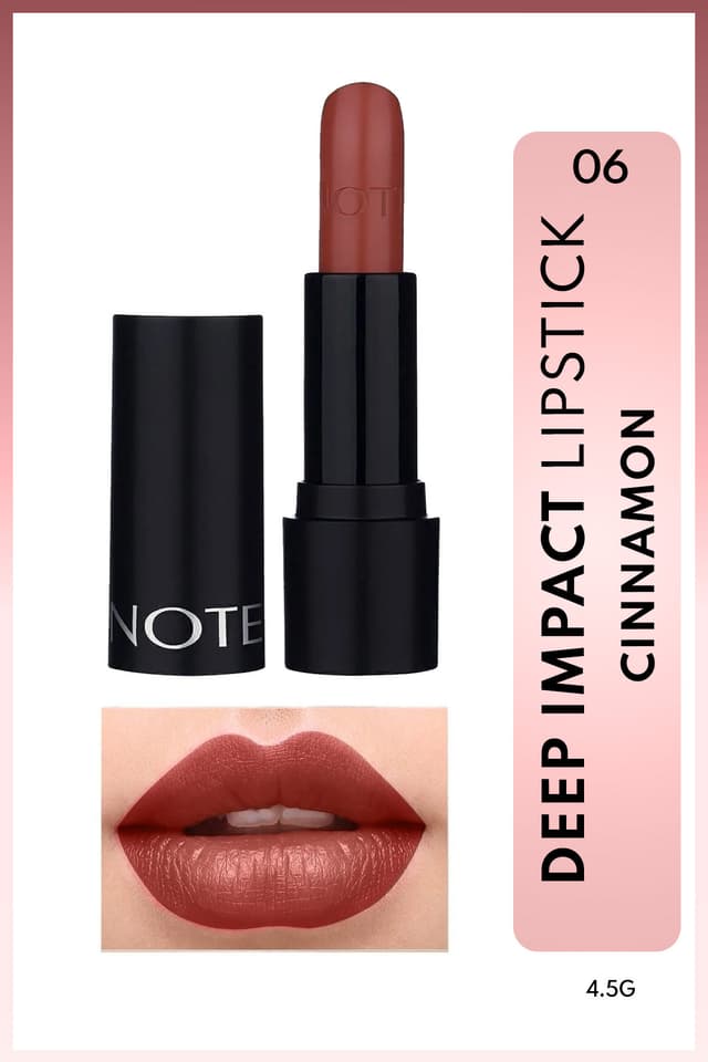 رژ لب Note Cosmetics بافت کرمی نیمهبراق رنگ 06 Cinnamon قهوهای رژ لب Note Cosmetics بافت کرمی نیمهبراق رنگ 06 Cinnamon قهوهای