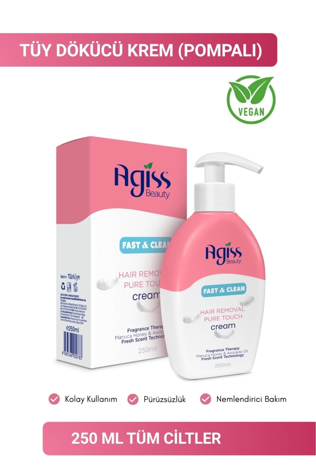 کرم موبر زنانه Agiss 250 ml مدل POMPALI کرم موبر زنانه Agiss 250 ml مدل POMPALI
