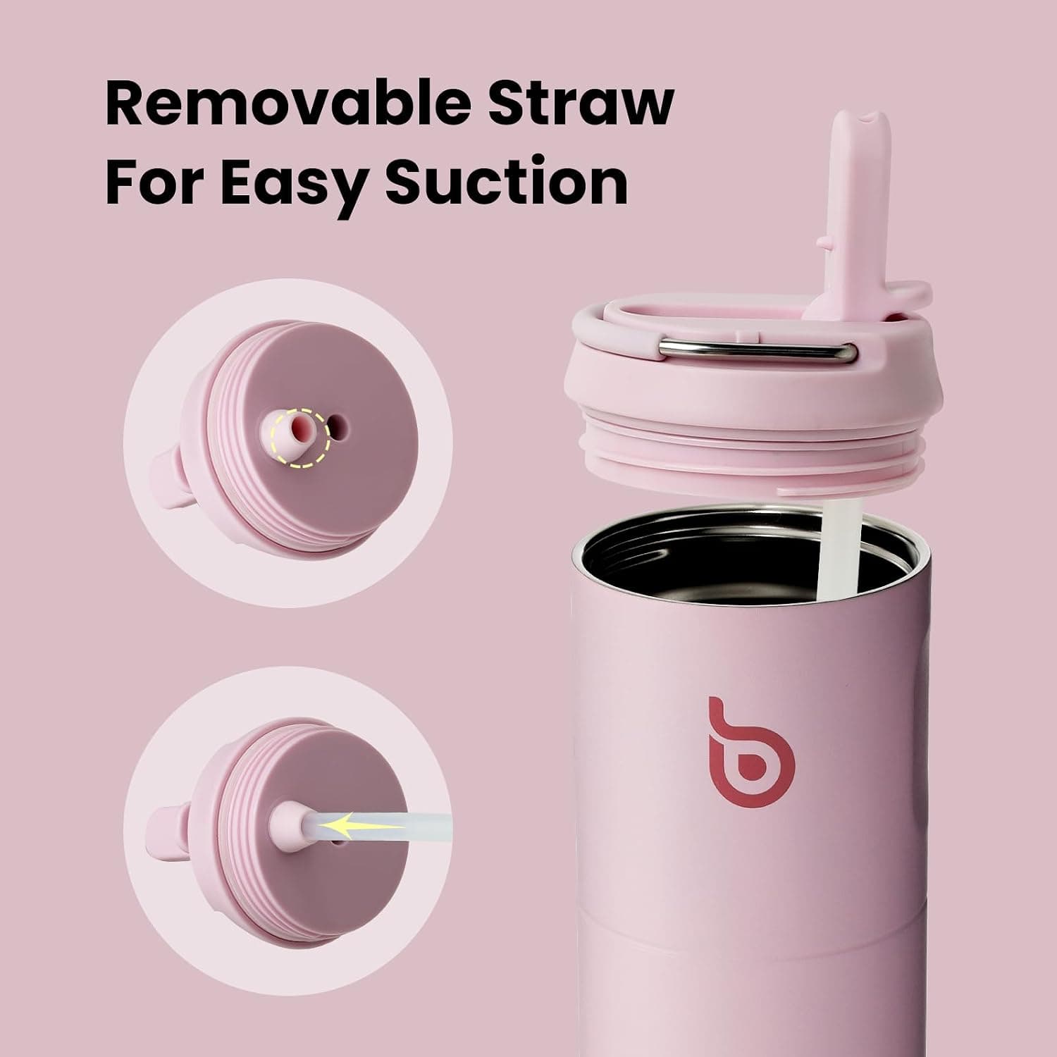 بطری آب BOTTLE BOTTLE عایقدار 24oz با درپوش نیدار و دسته، استیل دوجداره وکیوم ضدنشت بدون BPA بطری آب BOTTLE BOTTLE عایقدار 24oz با درپوش نیدار و دسته، استیل دوجداره وکیوم ضدنشت بدون BPA