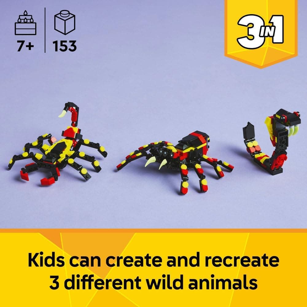لگو Creator 3in1 حیوانات وحشی Surprising Spider مدل 31159 لگو Creator 3in1 حیوانات وحشی Surprising Spider مدل 31159