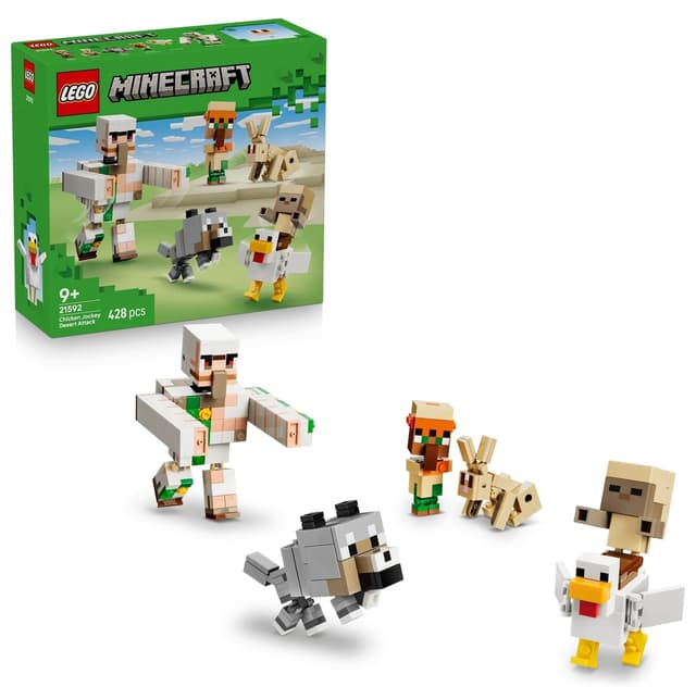 لگو 21592 Minecraft سوارکار مرغ در حمله صحرایی 428 قطعه لگو 21592 Minecraft سوارکار مرغ در حمله صحرایی 428 قطعه