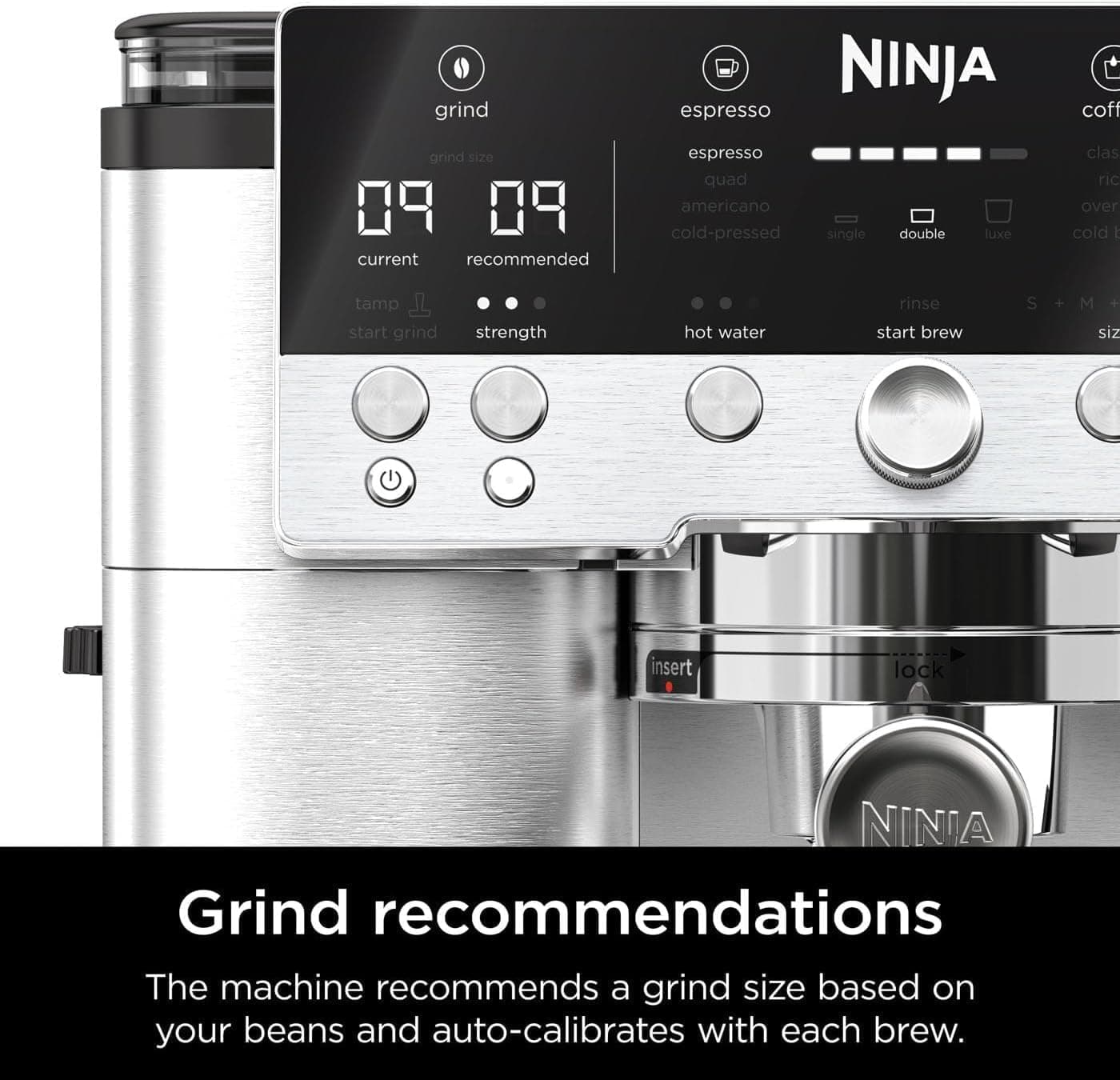 دستگاه قهوهساز سهکاره NINJA با آسیاب و کفساز شیر نقرهای مدل ES601UK دستگاه قهوهساز سهکاره NINJA با آسیاب و کفساز شیر نقرهای مدل ES601UK